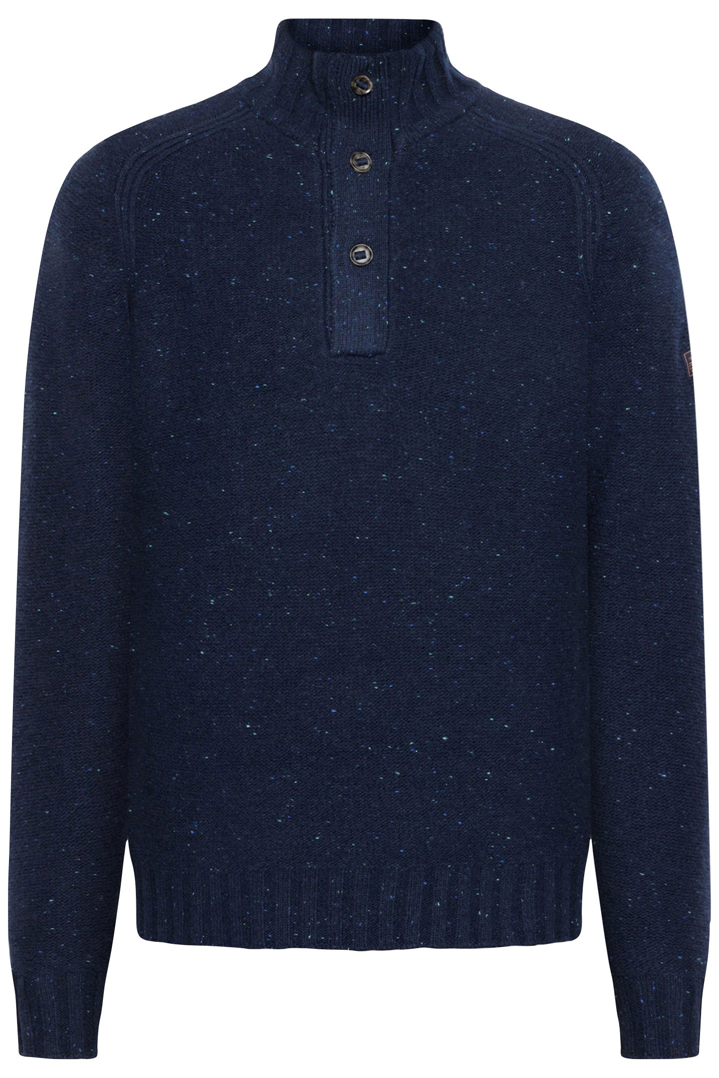 AMADEUSSI DONEGAL BUTTON KNIT DEEP MARINE MELANGE 4