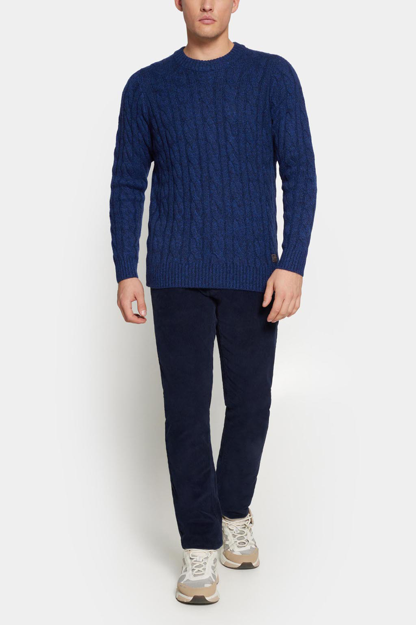 AMINSI CABLE KNIT MID BLUE MELANGE 3