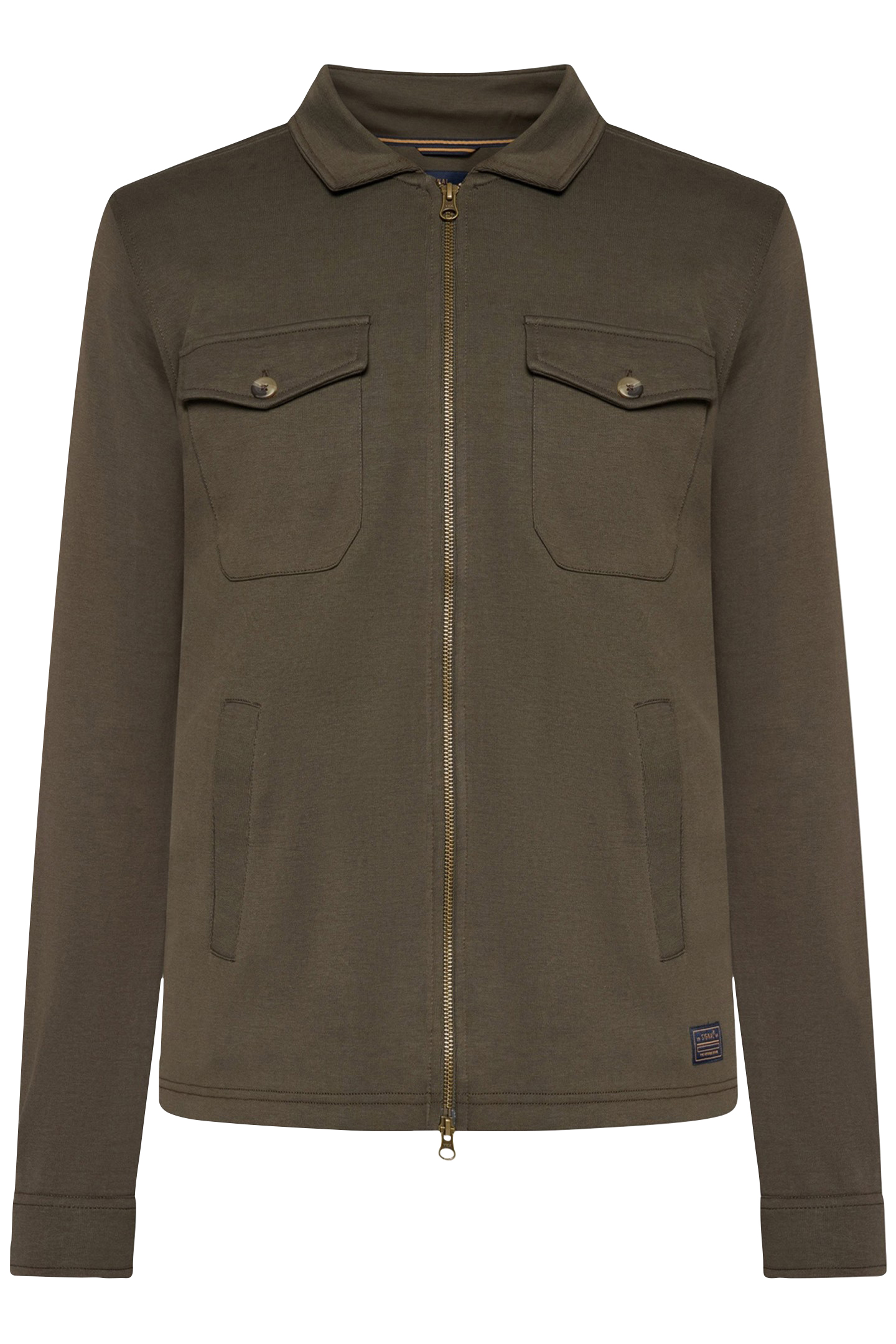 BERTLESI ZIP OVERSHIRT GREEN WOOD 4
