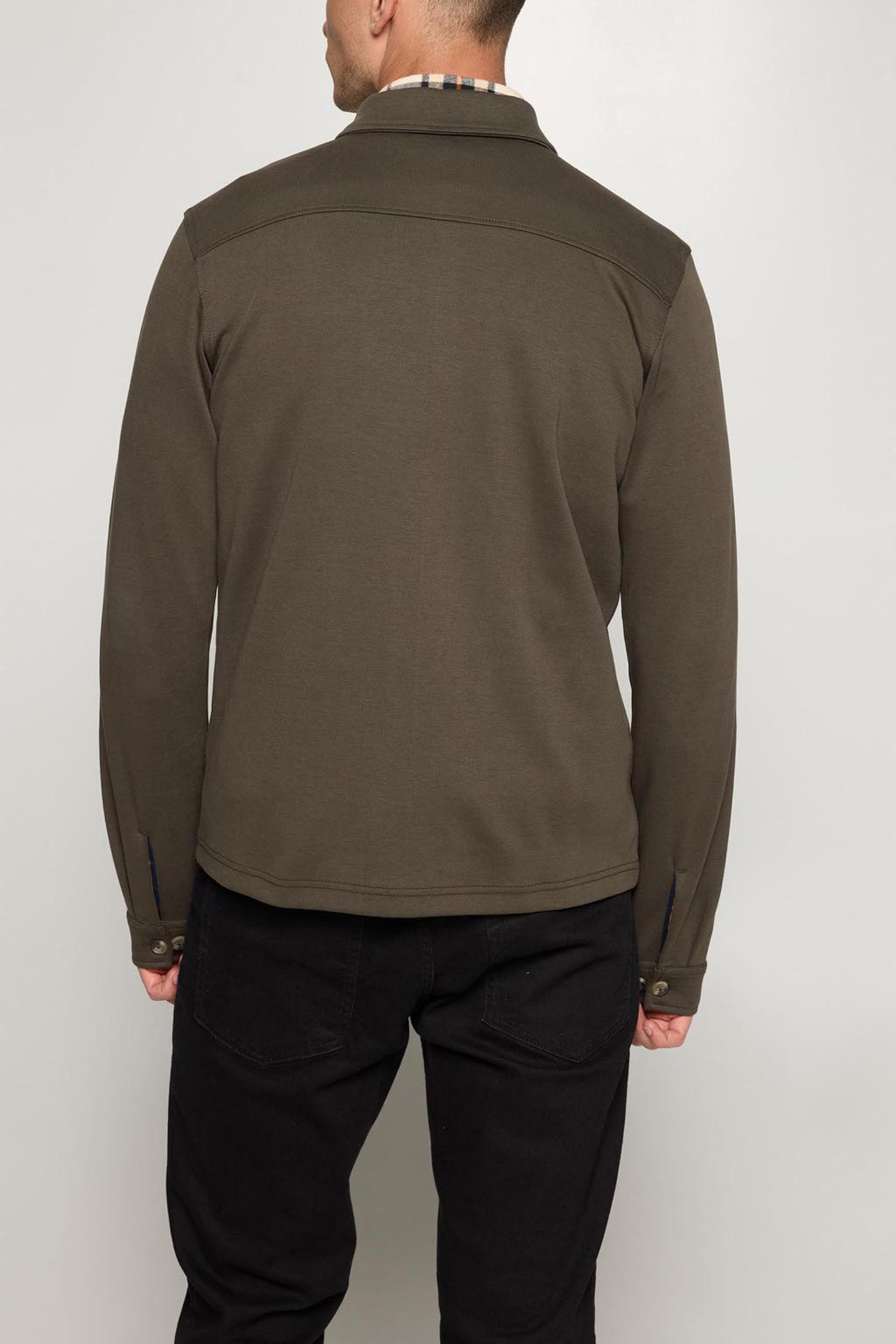 BERTLESI ZIP OVERSHIRT GREEN WOOD 3