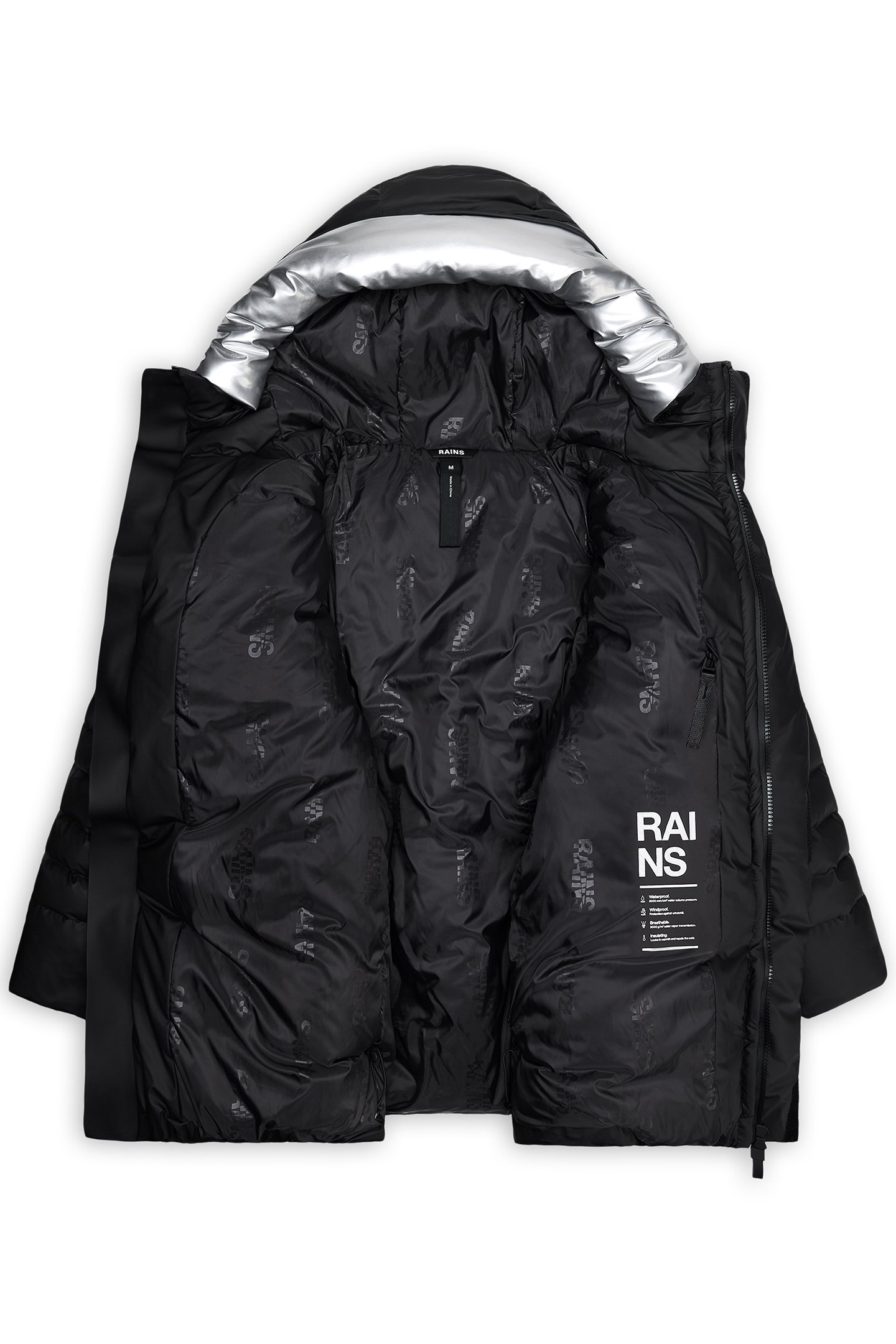 UNISEX ALTA VISION LONG PUFFER JACKET W3T5 BLACK 2