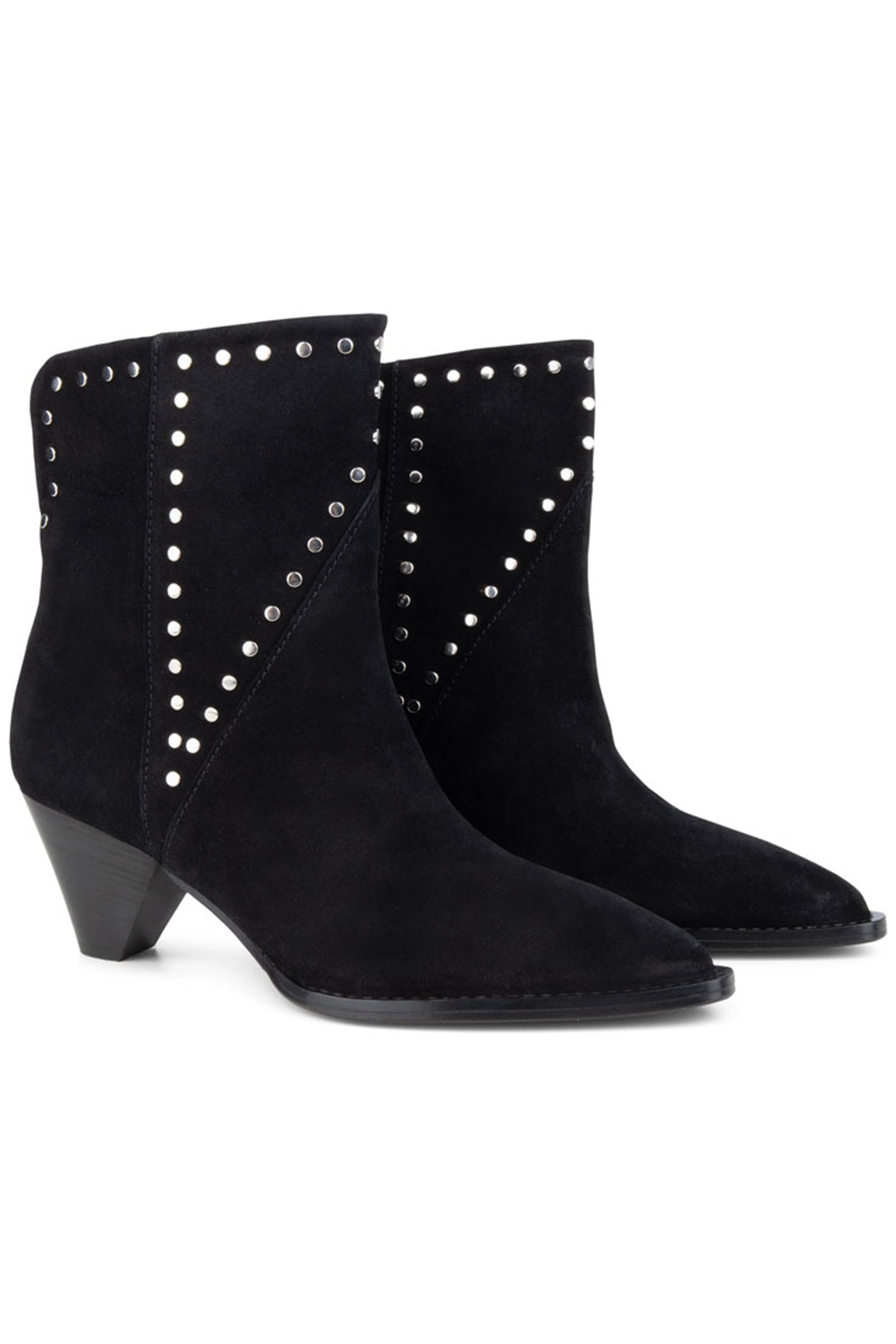 KAIA STUDDED SUEDE BOOTS RAVEN 3