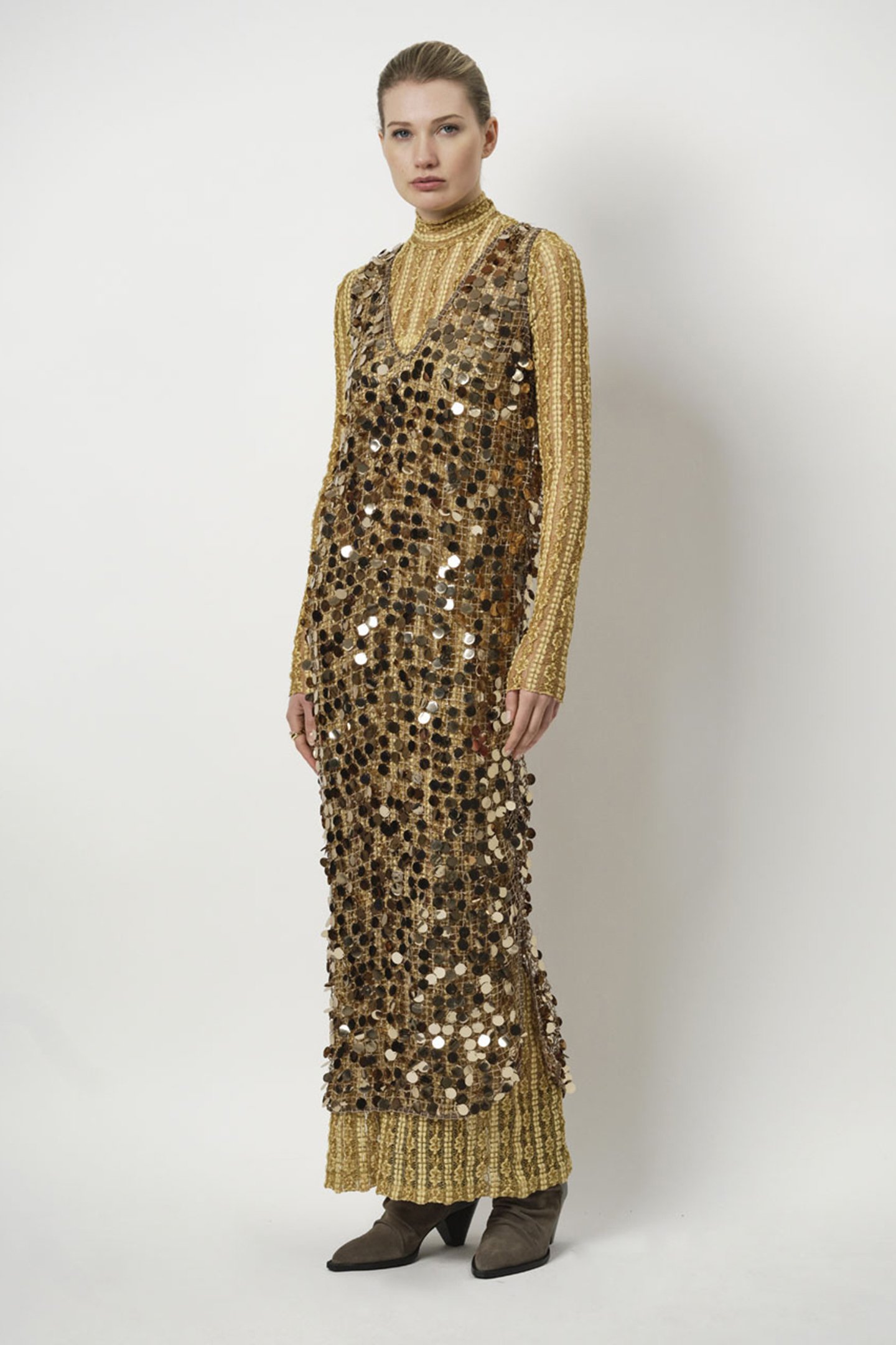 BABYLON SEQUINS DRESS HAZELNUT HAZE 1
