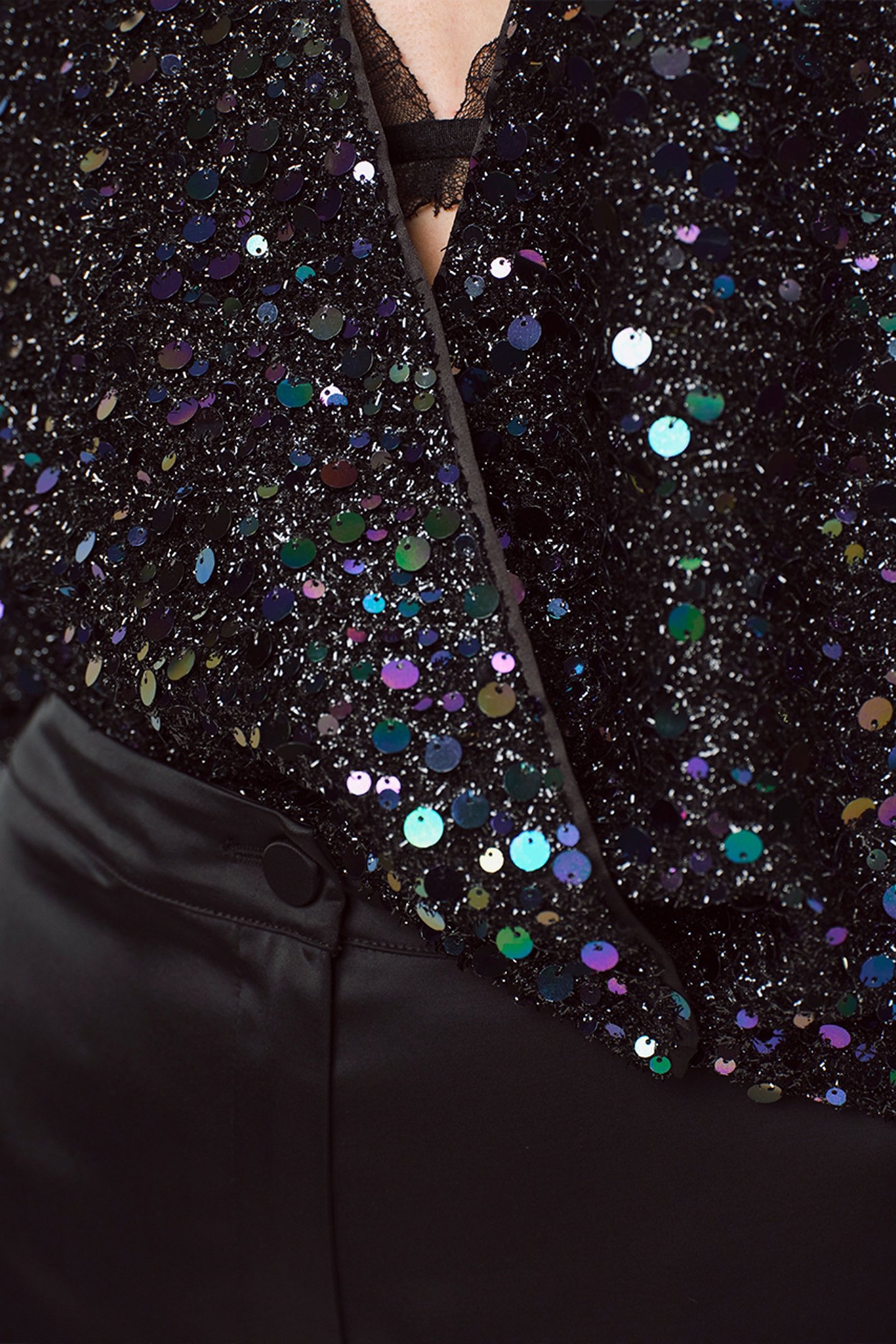 MAISA SEQUINS BLOUSON RAVEN 9