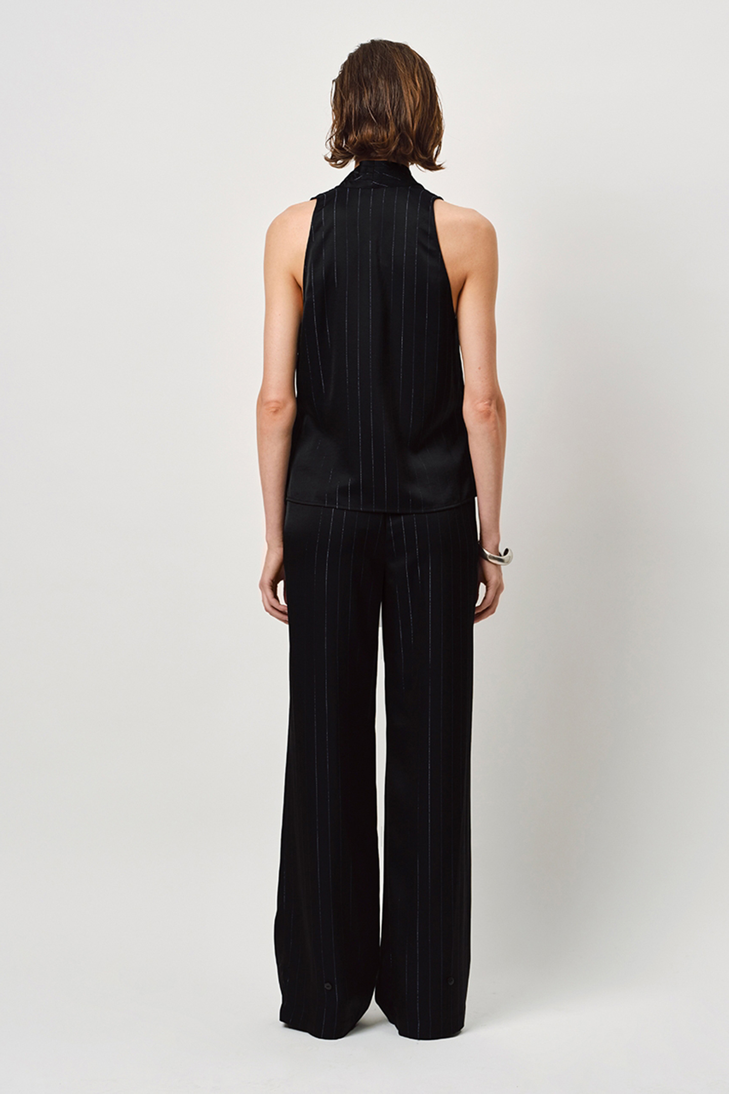 SETIA PINSTRIPE DRAPEY TOP RAVEN 3