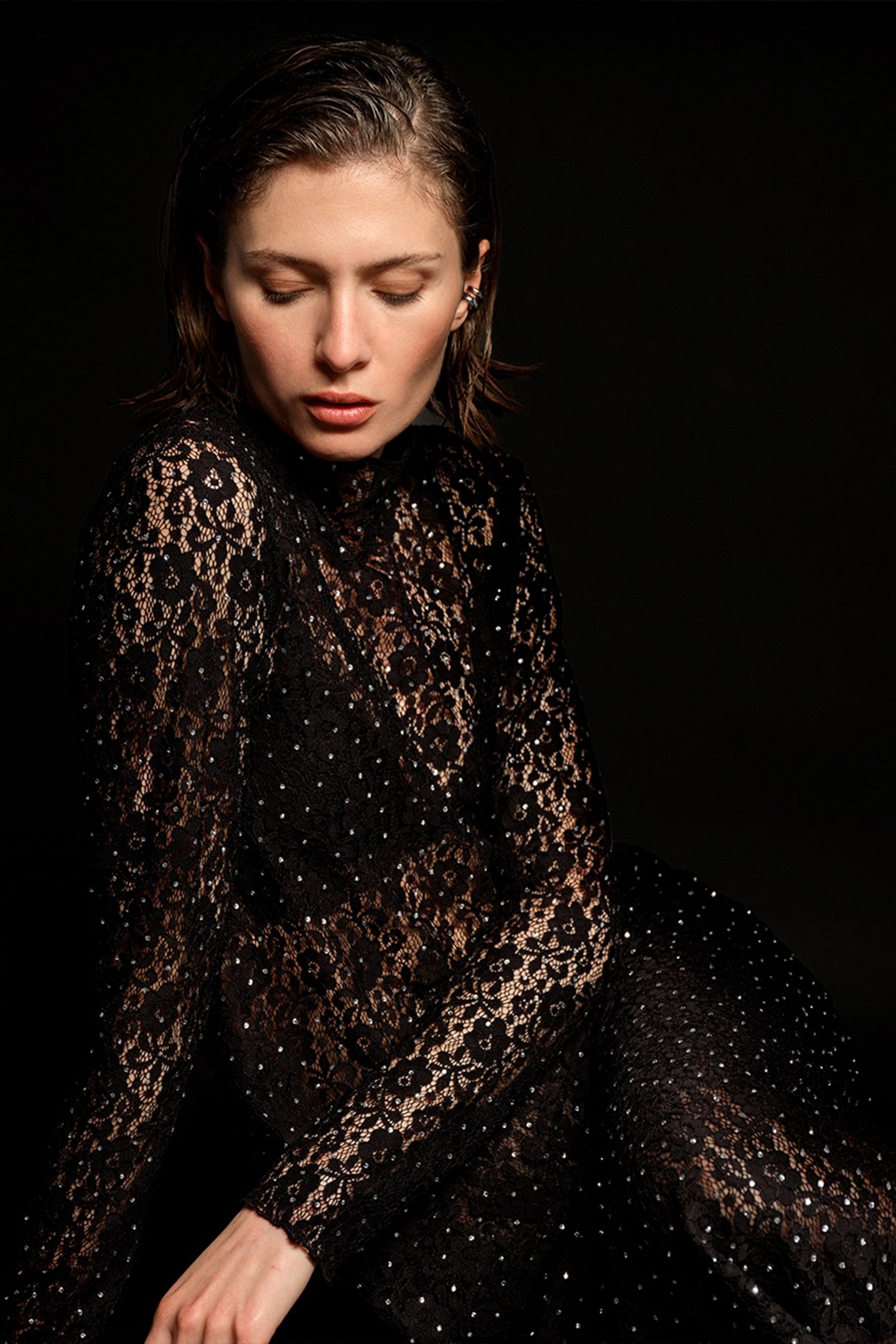 VOLCAN LACE DRESS RAVEN 7