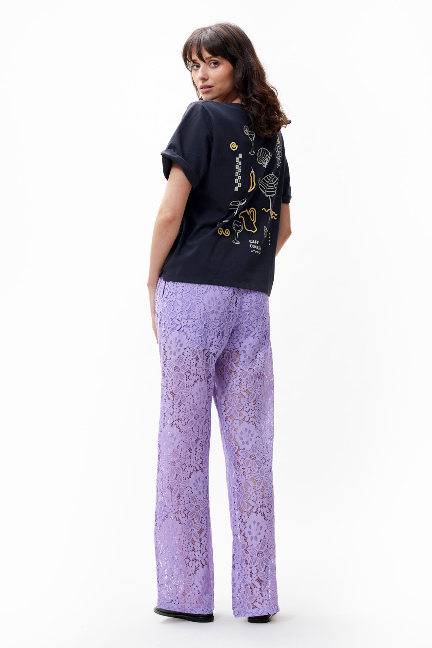 GRAPHIC ROLL UP SLEEVE TSHIRT DARK GREY 3