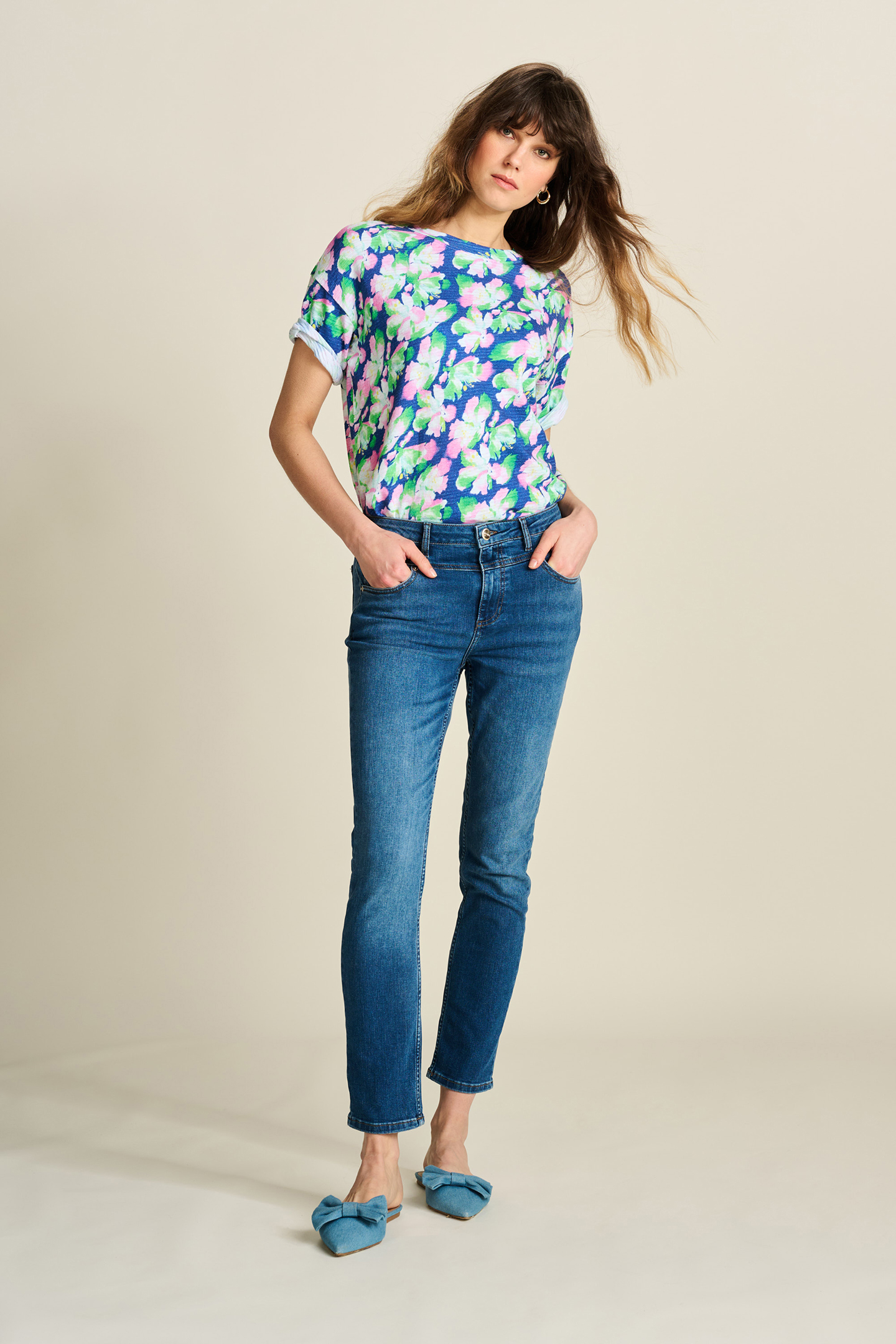 JEANS - ELIZE SLIM DARK BLUE by POM Amsterdam