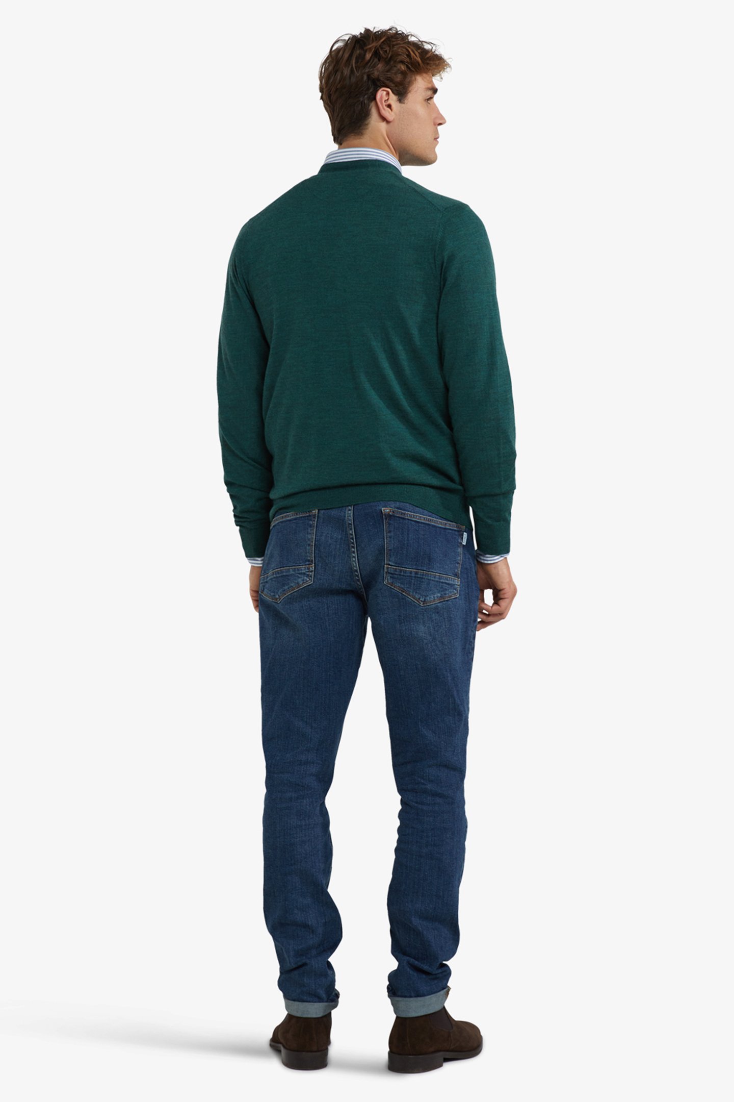 FINE MERINO CLASSIC CARDIGAN WINTER SAGE 3