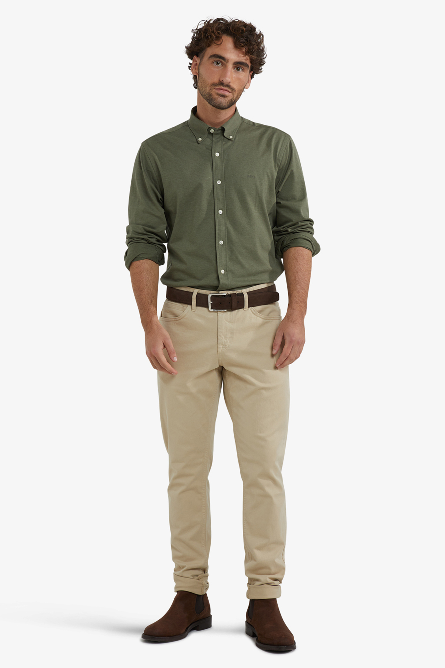 STRETCH PIQUE SHIRT WINTER SAGE 2