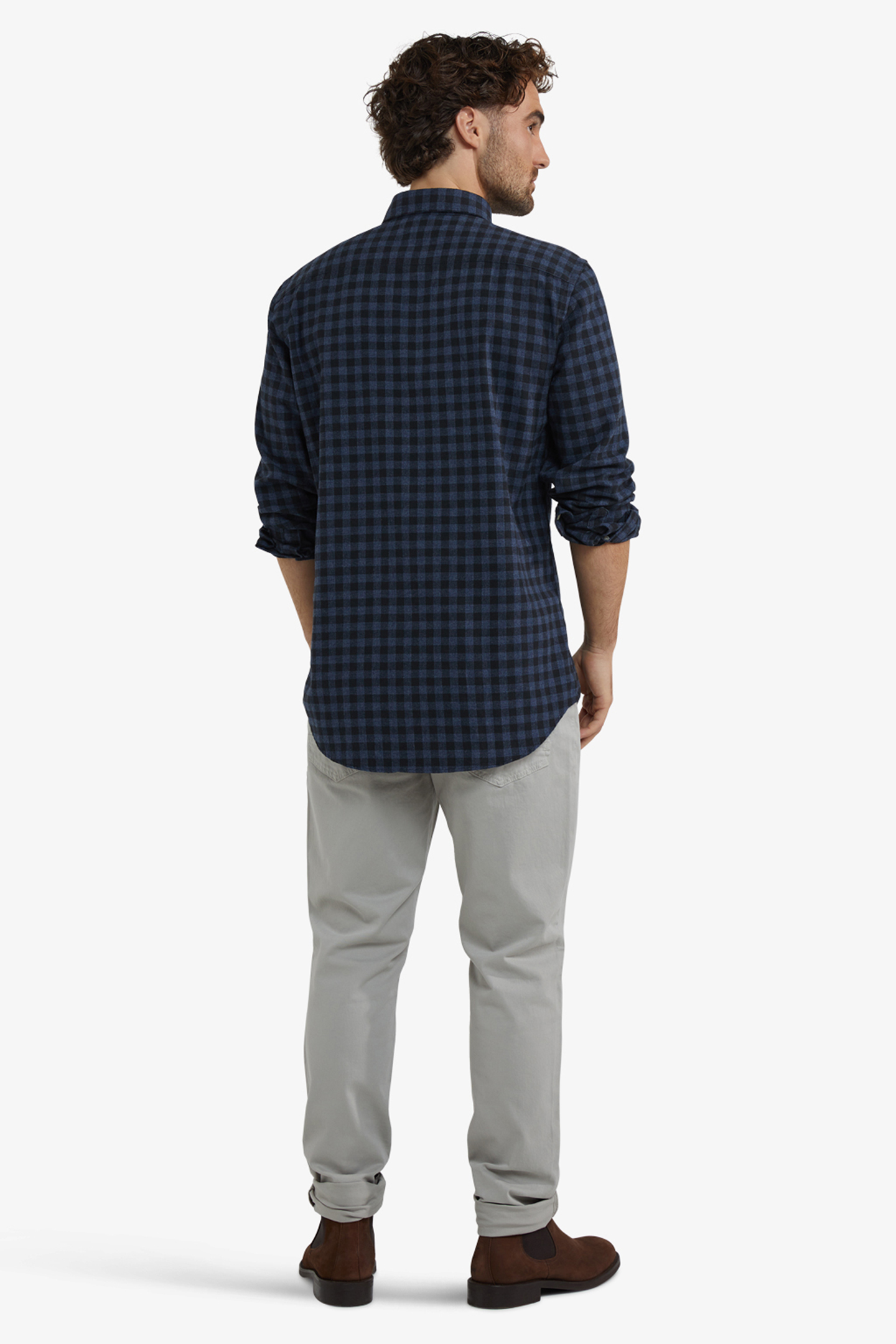 FLANNEL BLUE CHECK SHIRT NAVY 3