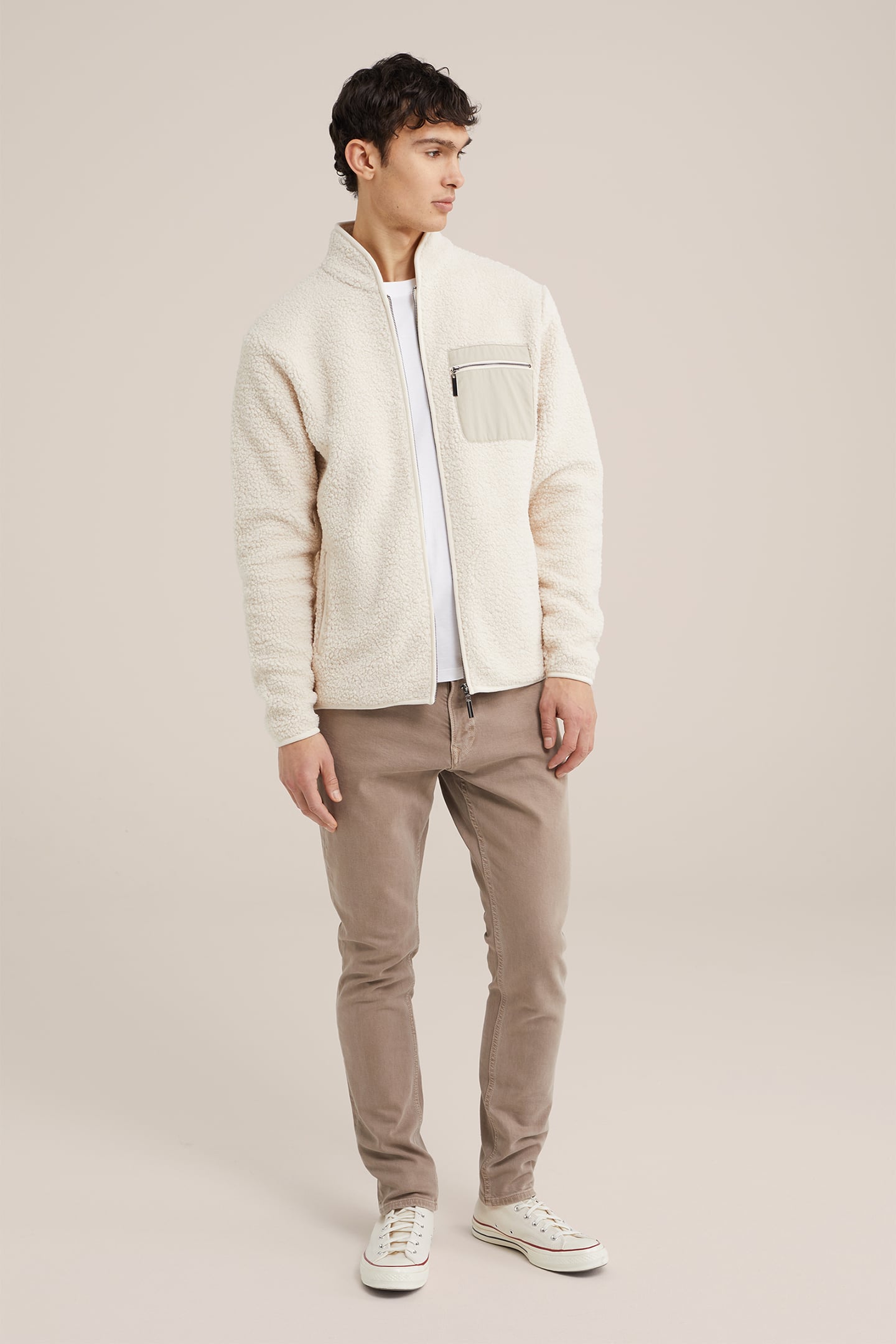 CARDIGAN WITH ZIPPER OFF-WHITE 3