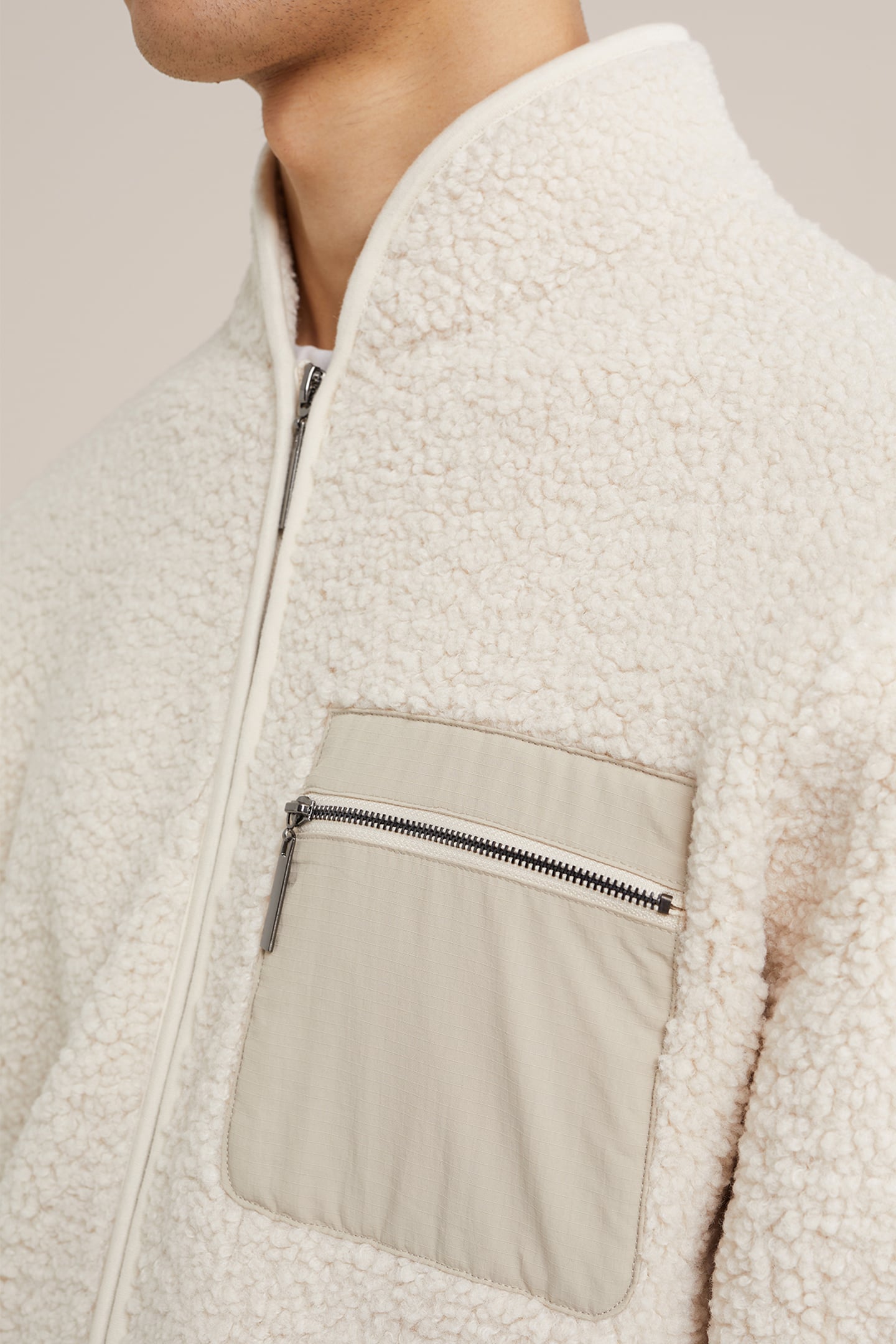 CARDIGAN WITH ZIPPER OFF-WHITE 5