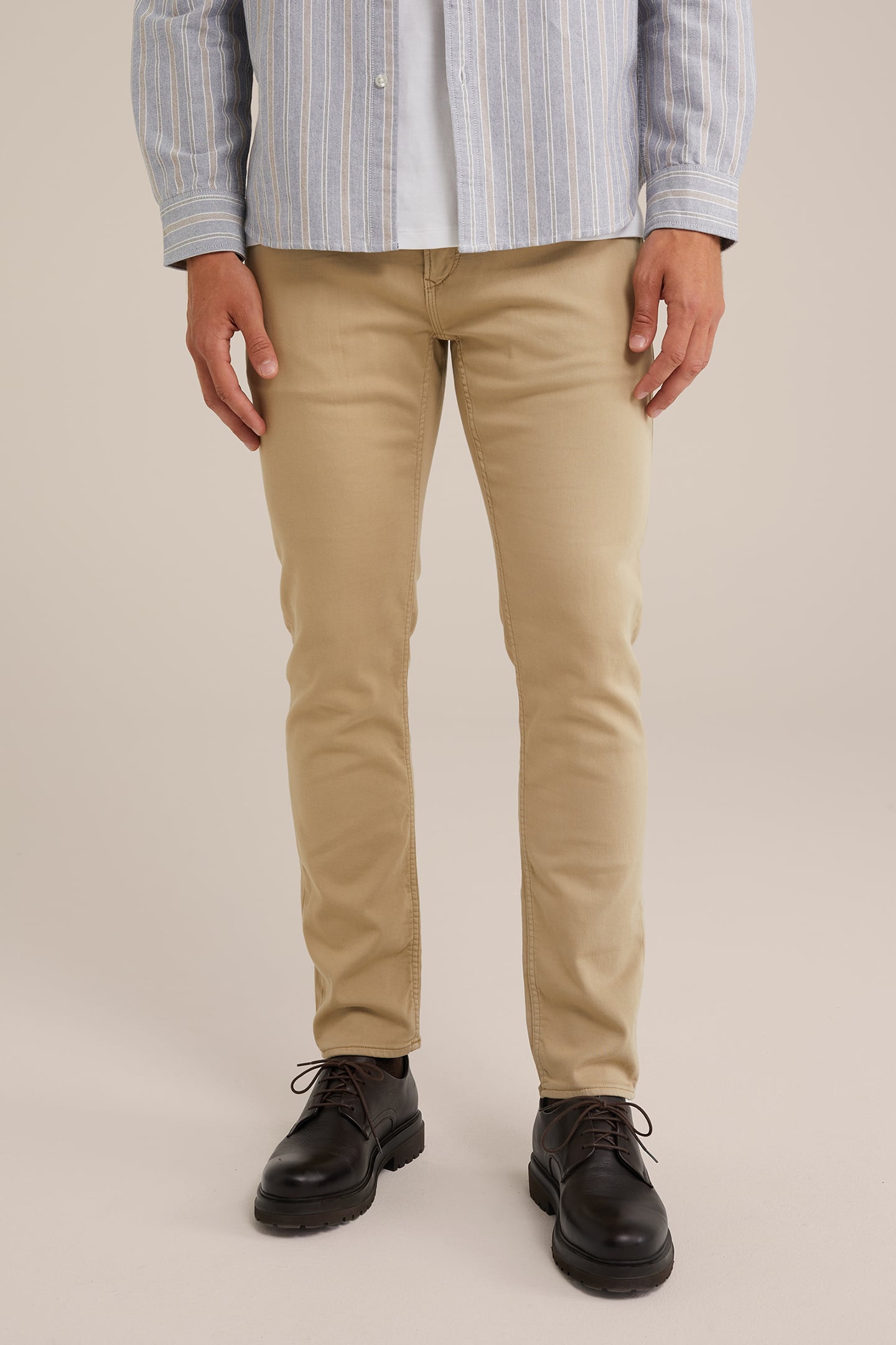 5-POCKET MID WAIST BEIGE 1