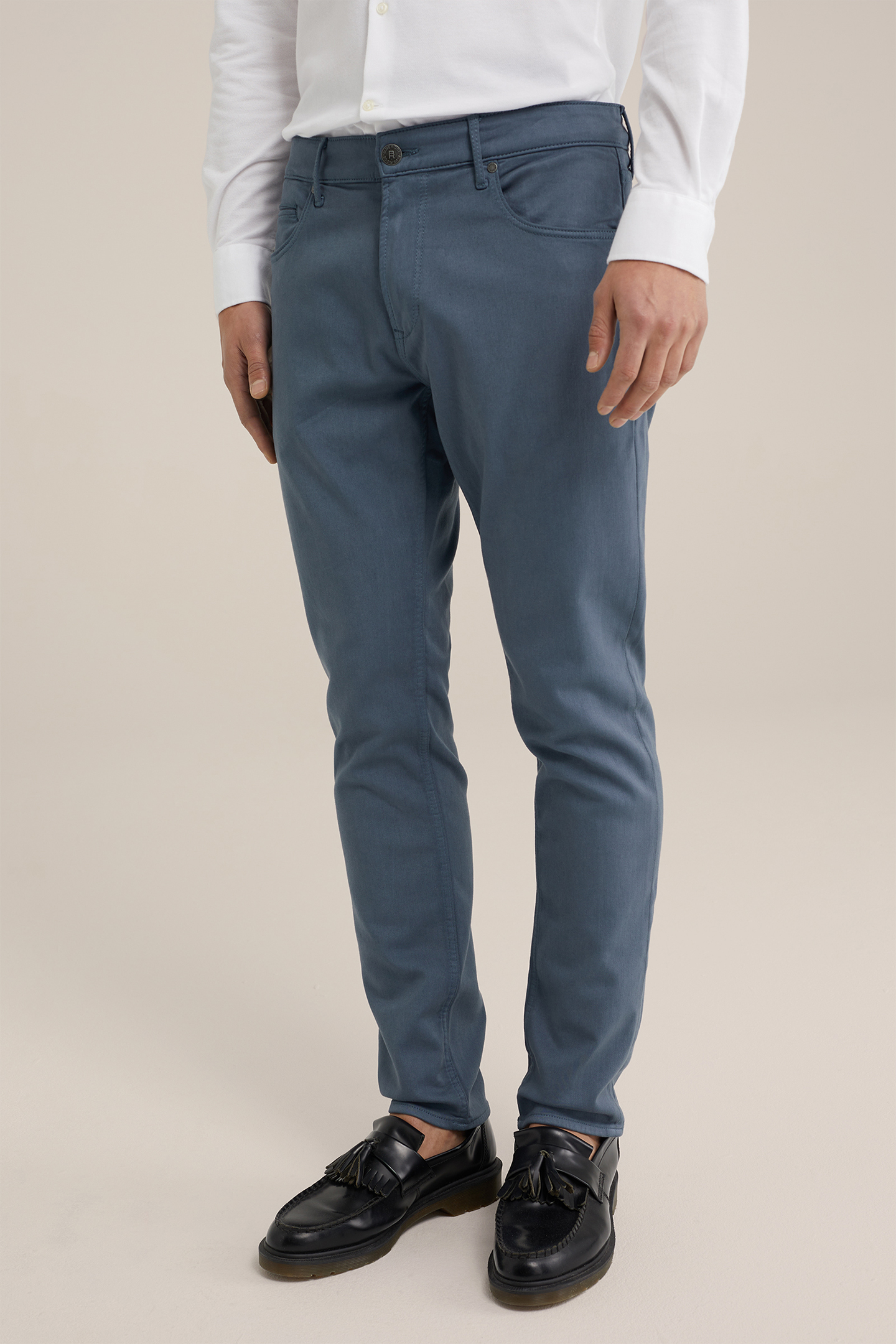 5-POCKET MID WAIST GREYISH BLUE 1
