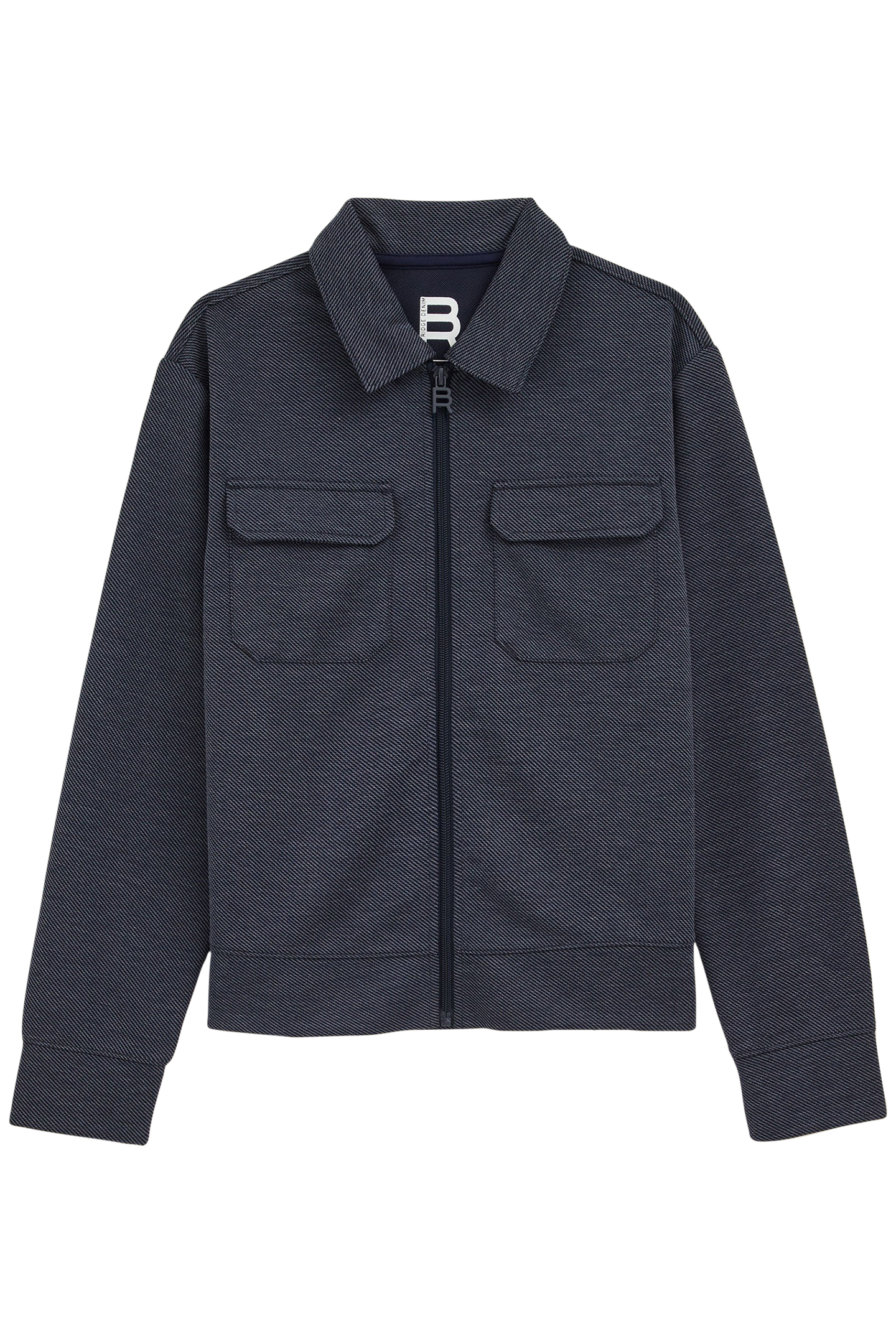CARDIGAN WITH ZIPPER NAVY BLUE 3