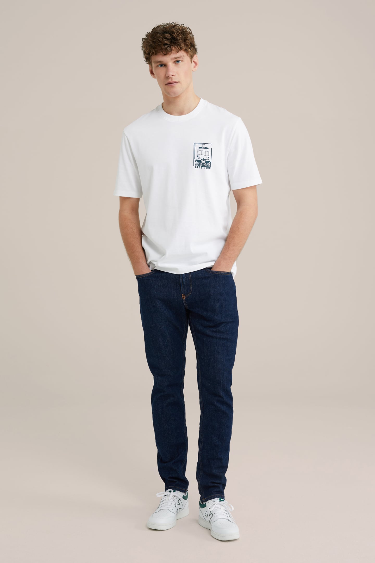 5-POCKET MID WAIST DARK BLUE 3