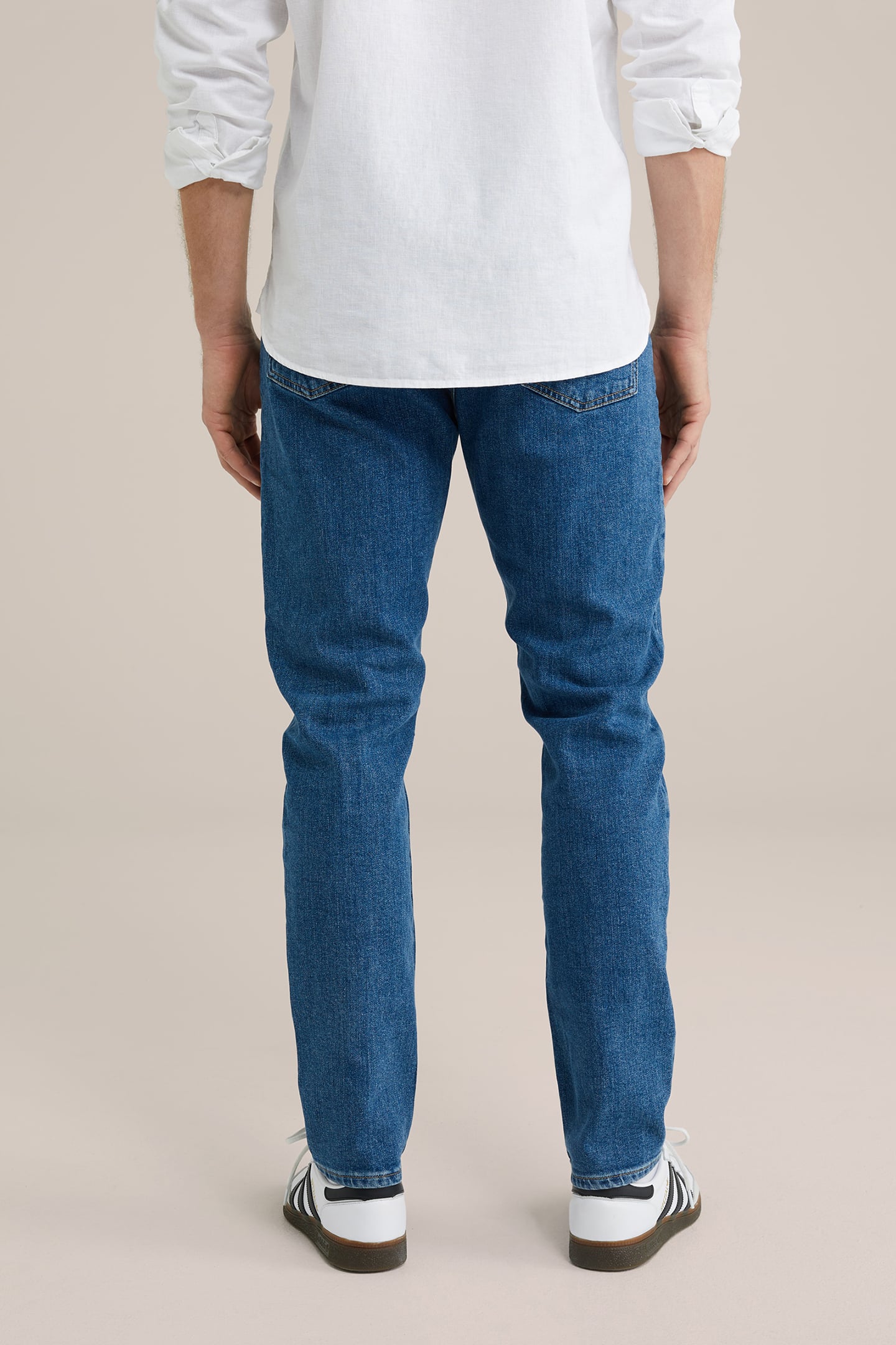 5-POCKET MID WAIST DARK BLUE 2