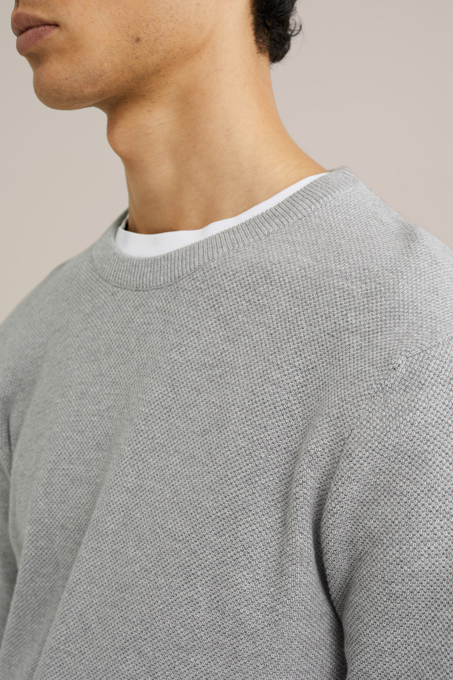 PULLOVER BLENDED LIGHT GREY 5