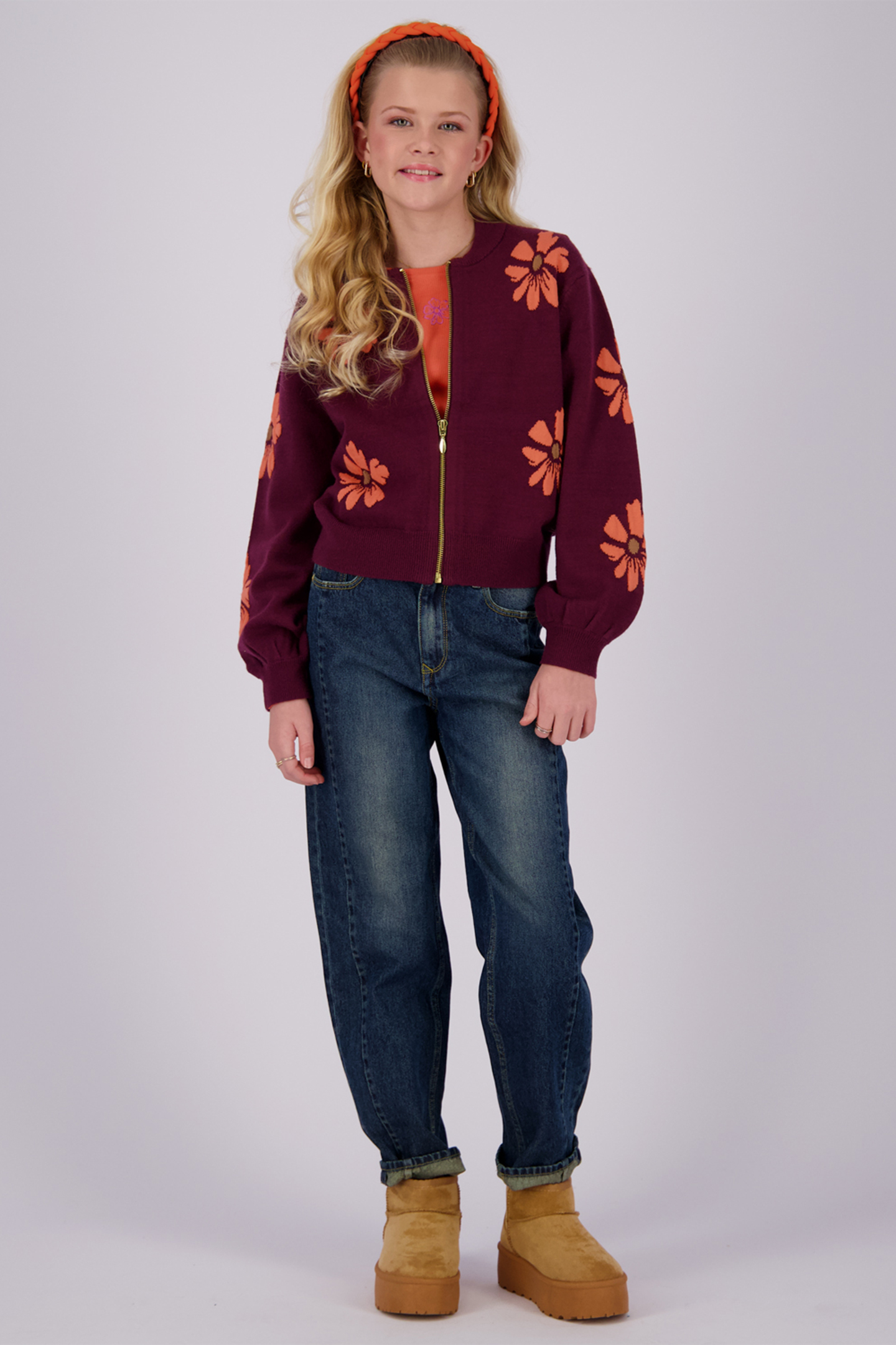 GIRLS MANIEK VEST RED WINE 1