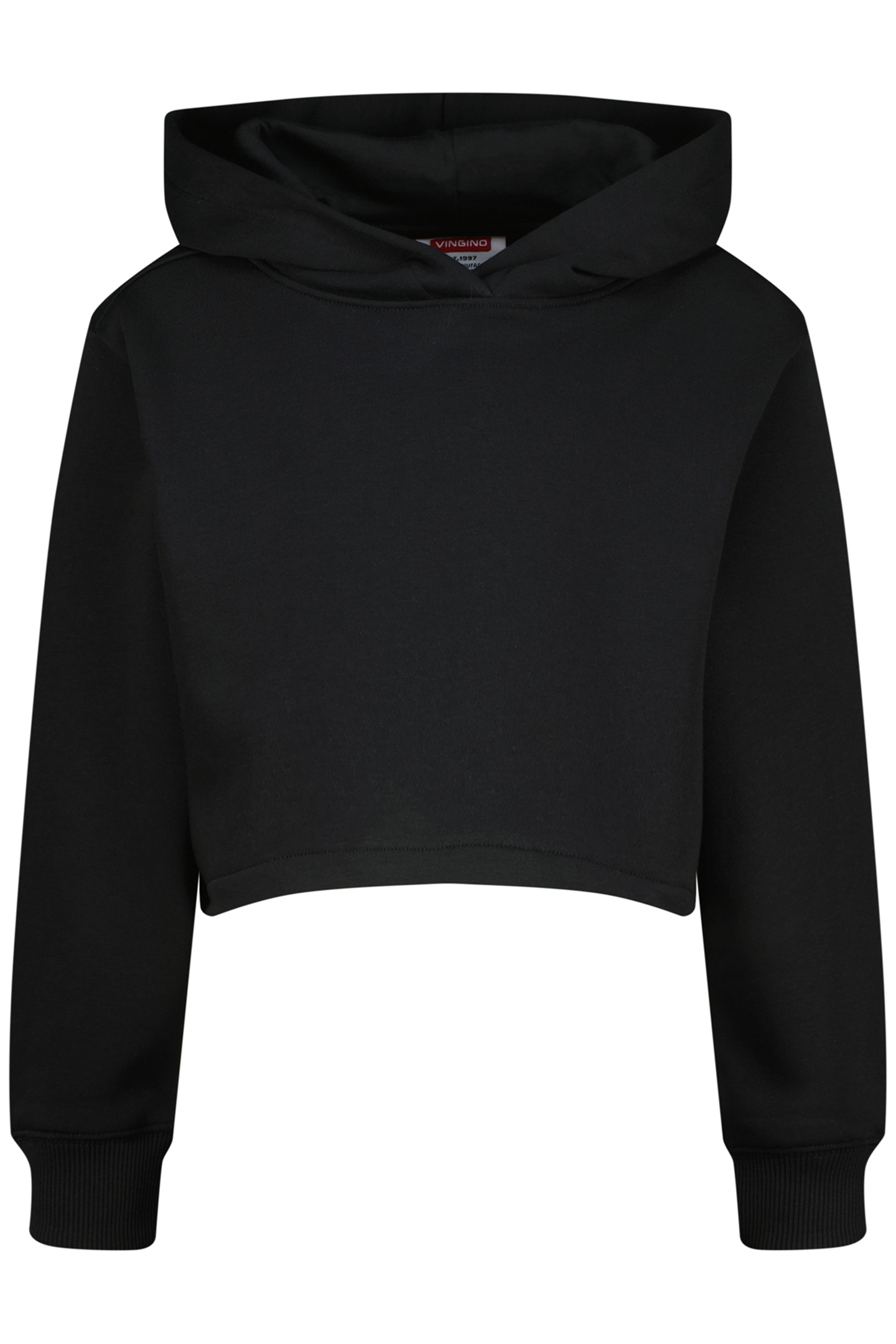 GIRLS G-BASIC-SWEAT-HOODY CROP HOODY DEEP BLACK 3