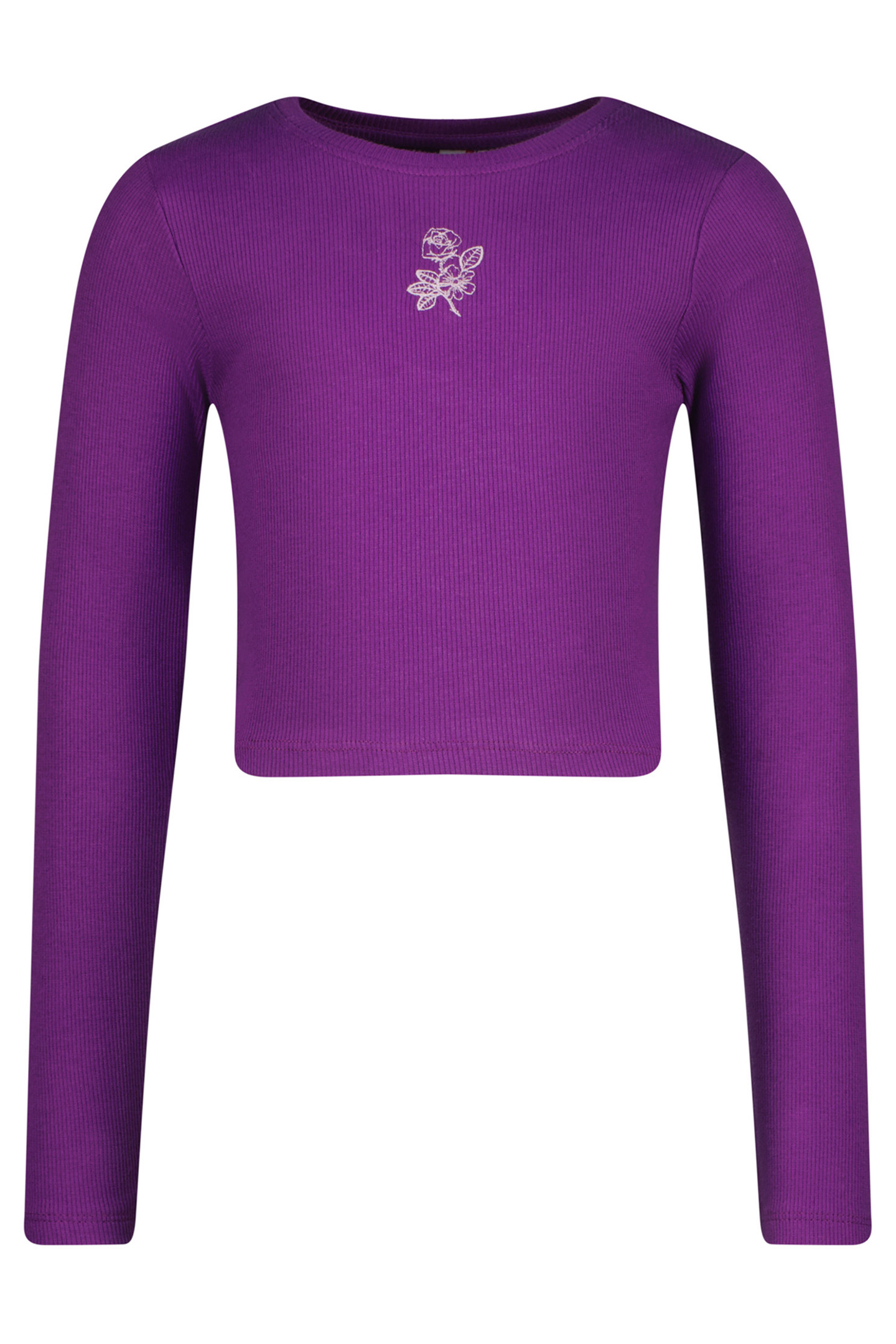 GIRLS G-BASIC-CROP RIB LONGSLEEVE T-SHIRT ULTRA PURPLE 1