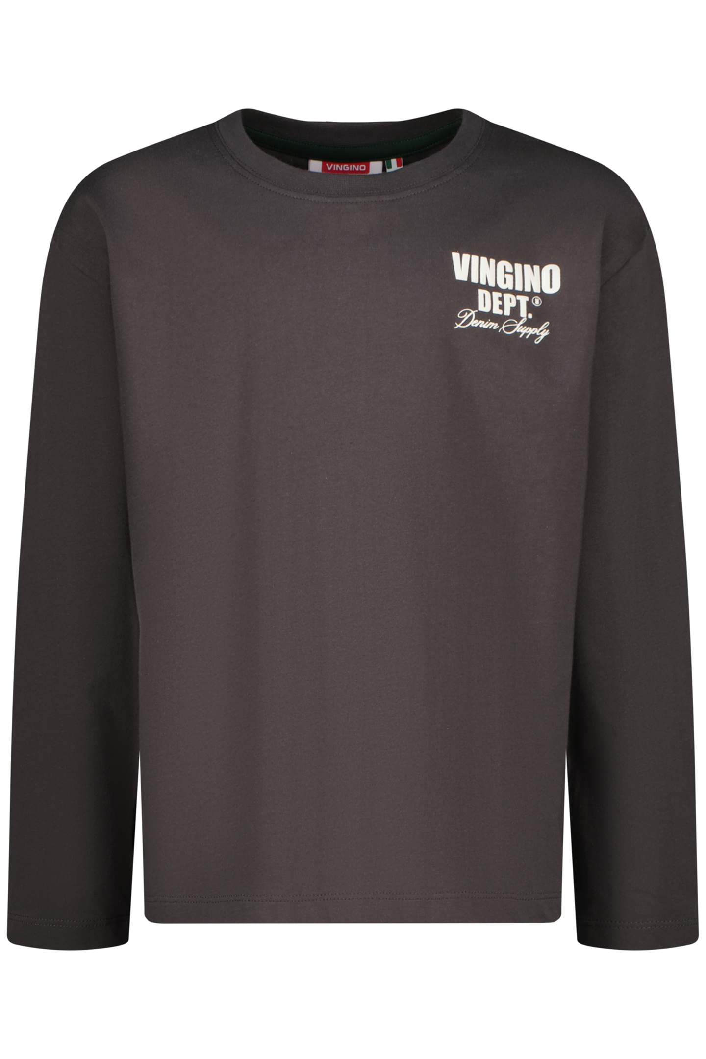 BOYS BASIC LOGO TEE T-SHIRT DARK STONE 1