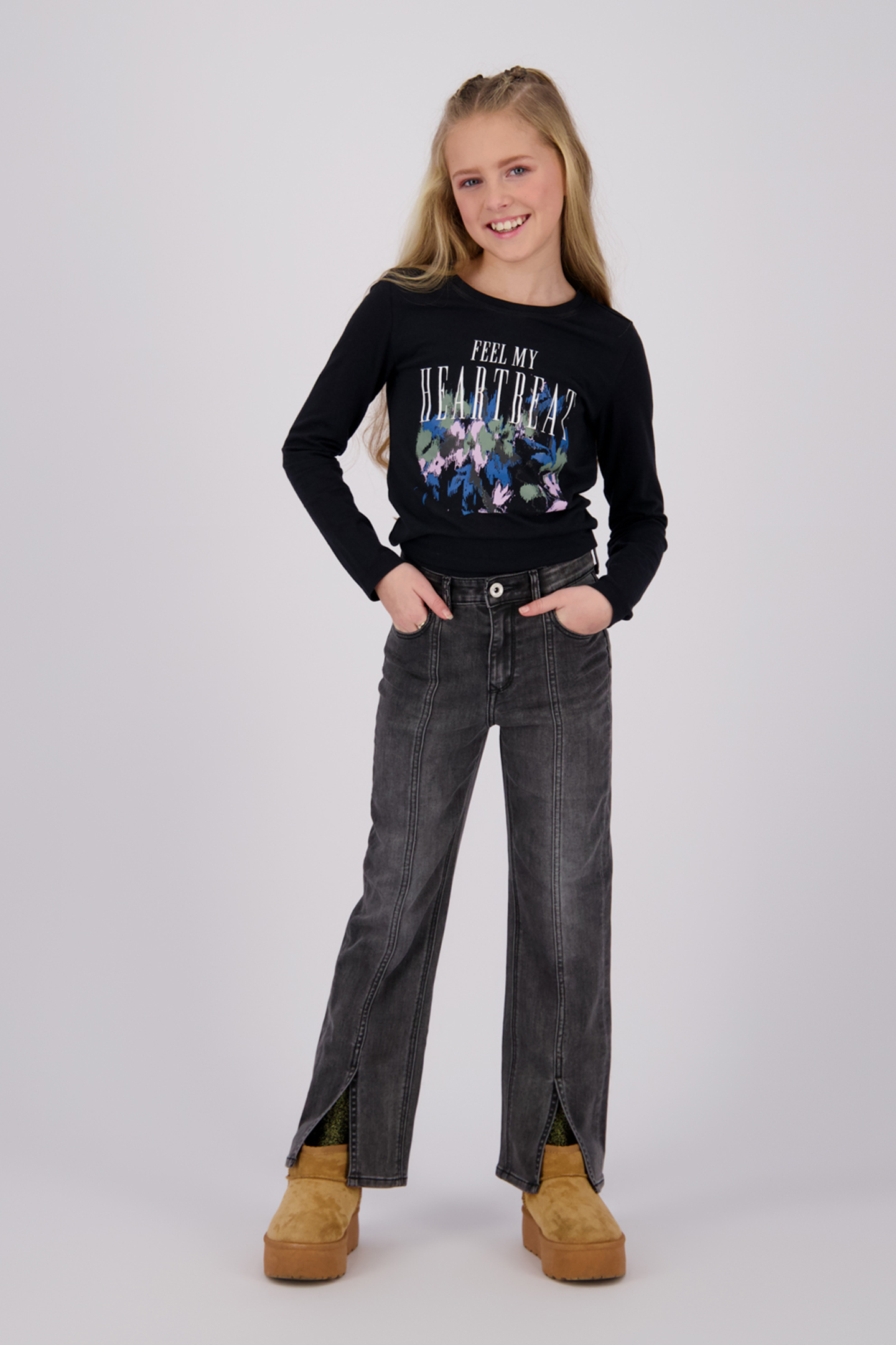 GIRLS JASMINE T-SHIRT DEEP BLACK 1