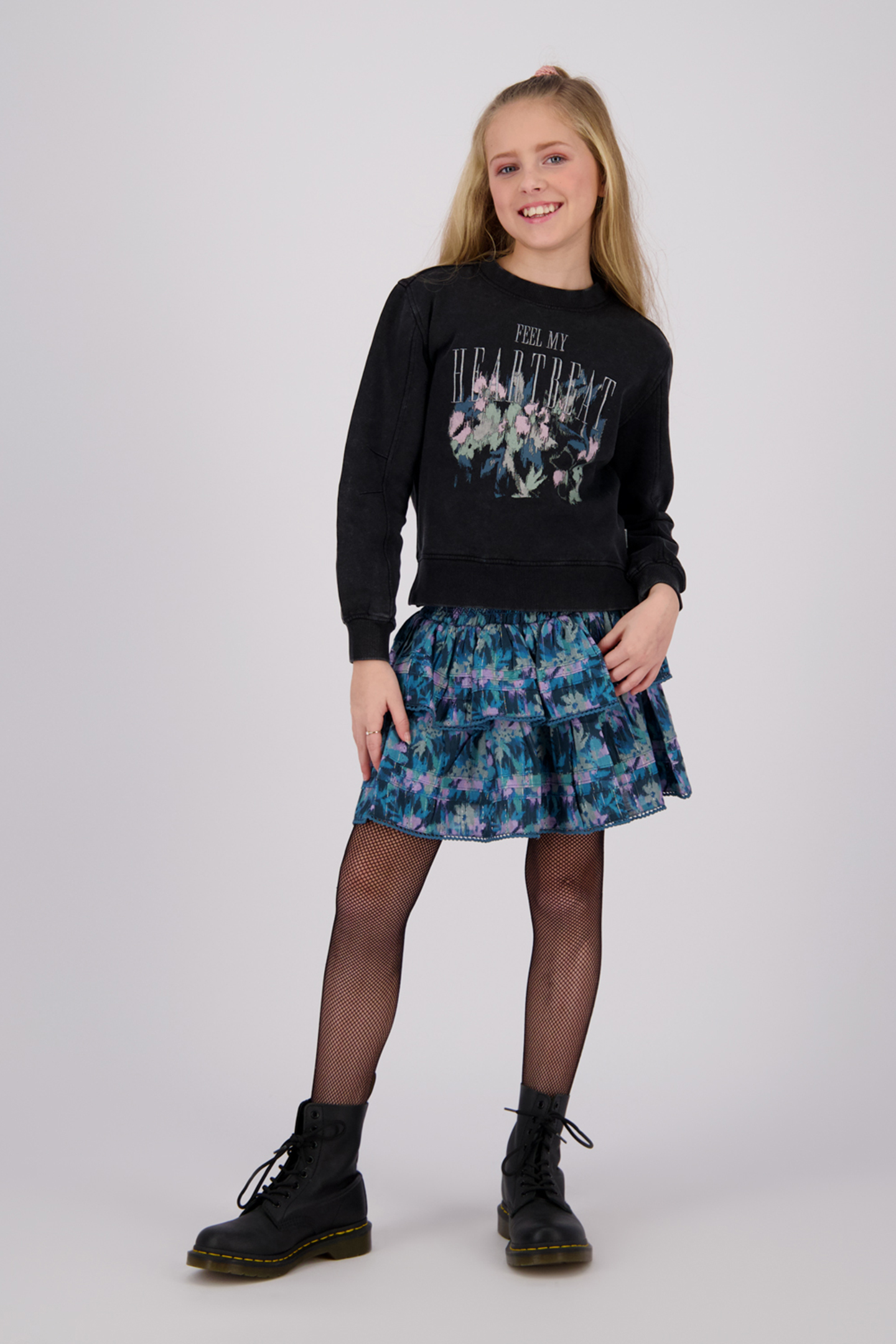 GIRLS QARLIEKE MINI SKIRT DEEP BLACK 1