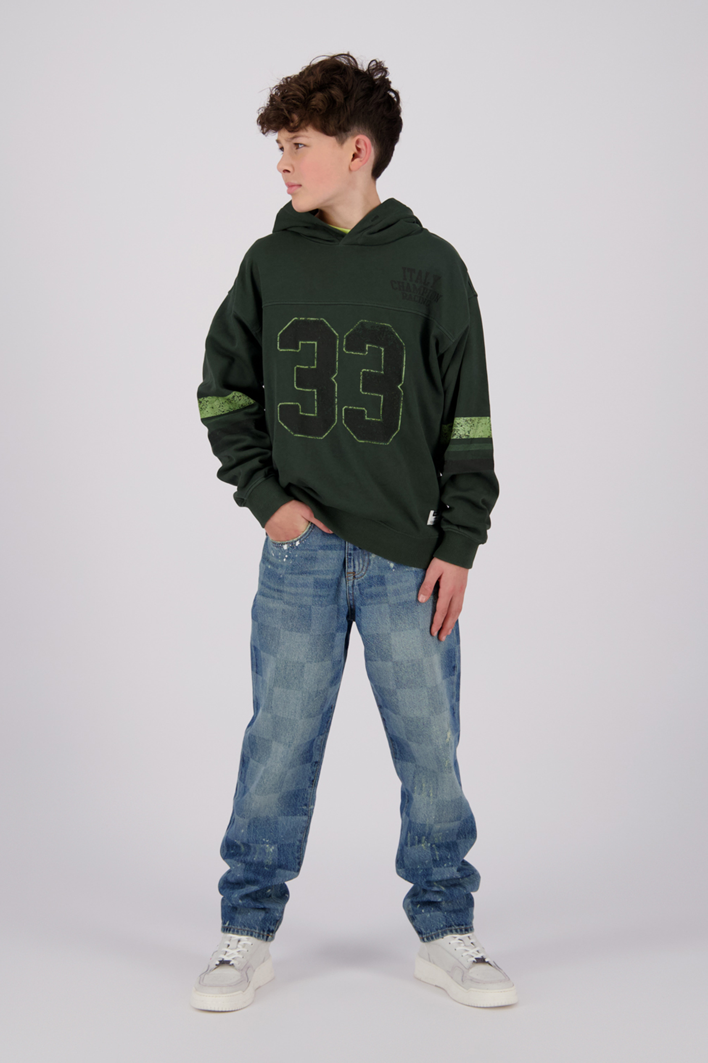 BOYS NACIDO SWEATER RACING GREEN 1