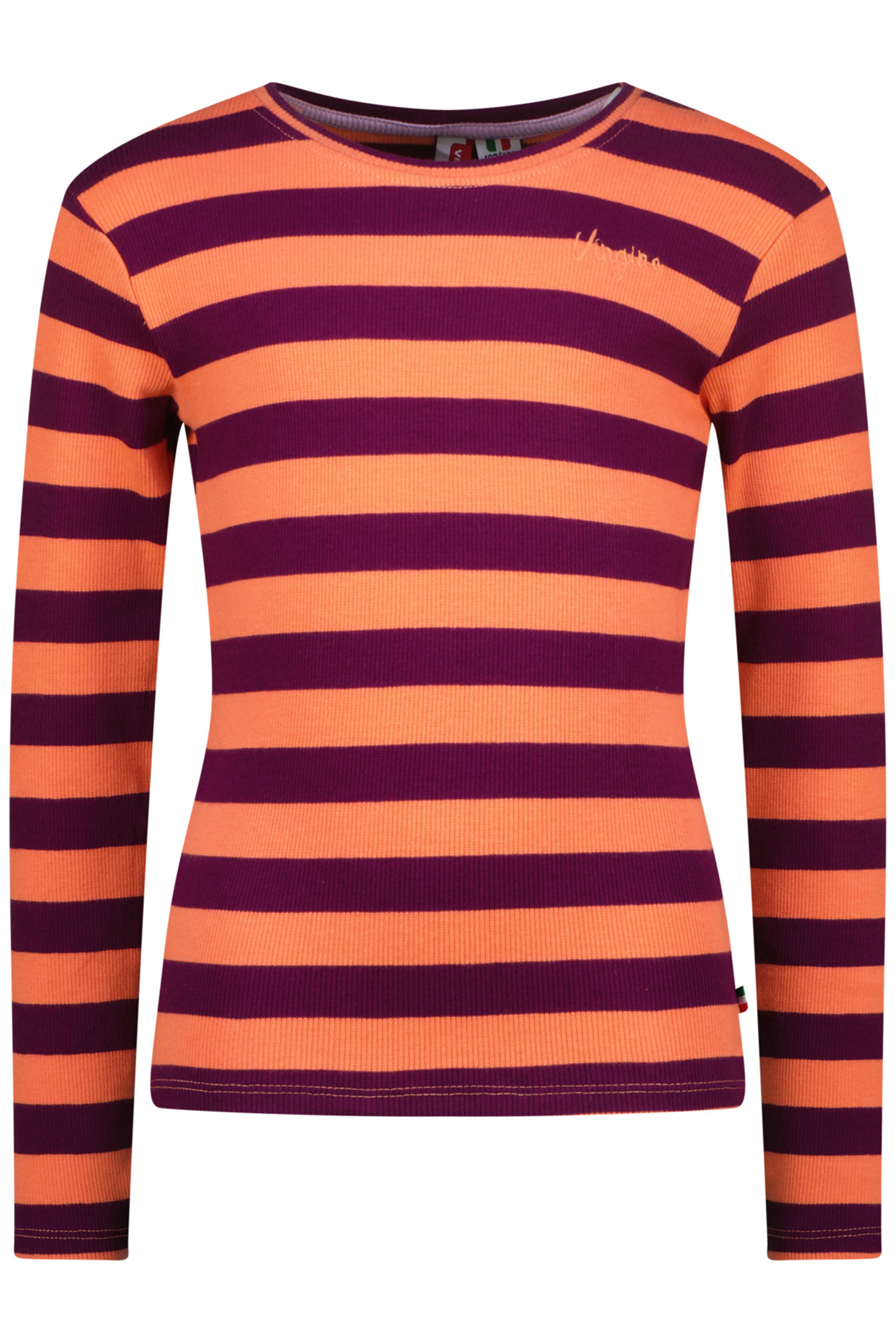 GIRLS G-BASIC-RIB STRIPE T-SHIRT FRESH CORAL 1