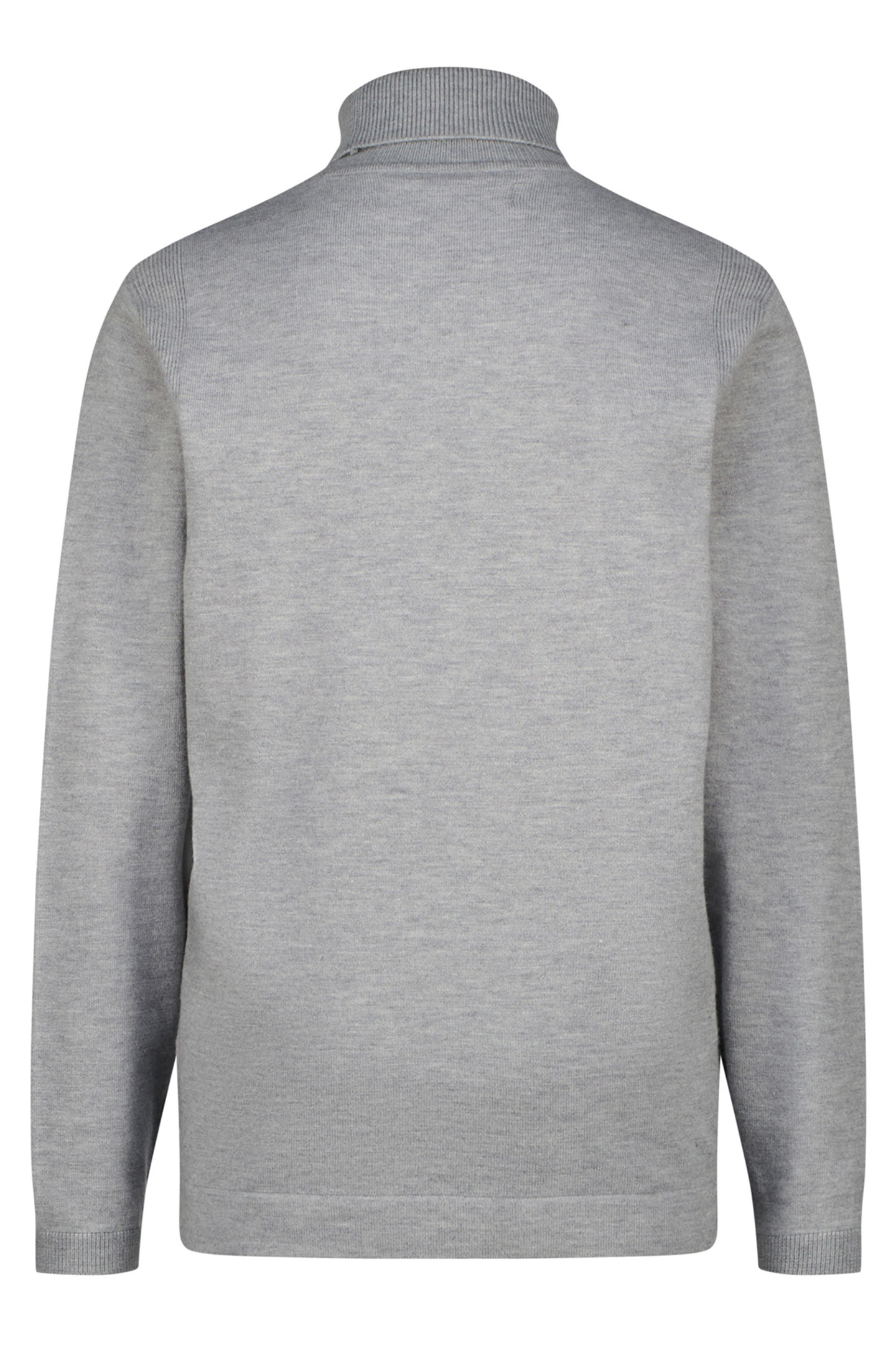 BOYS KNIT-TURTLENECK FLAT KNIT LIGHT GREY MELEE 2