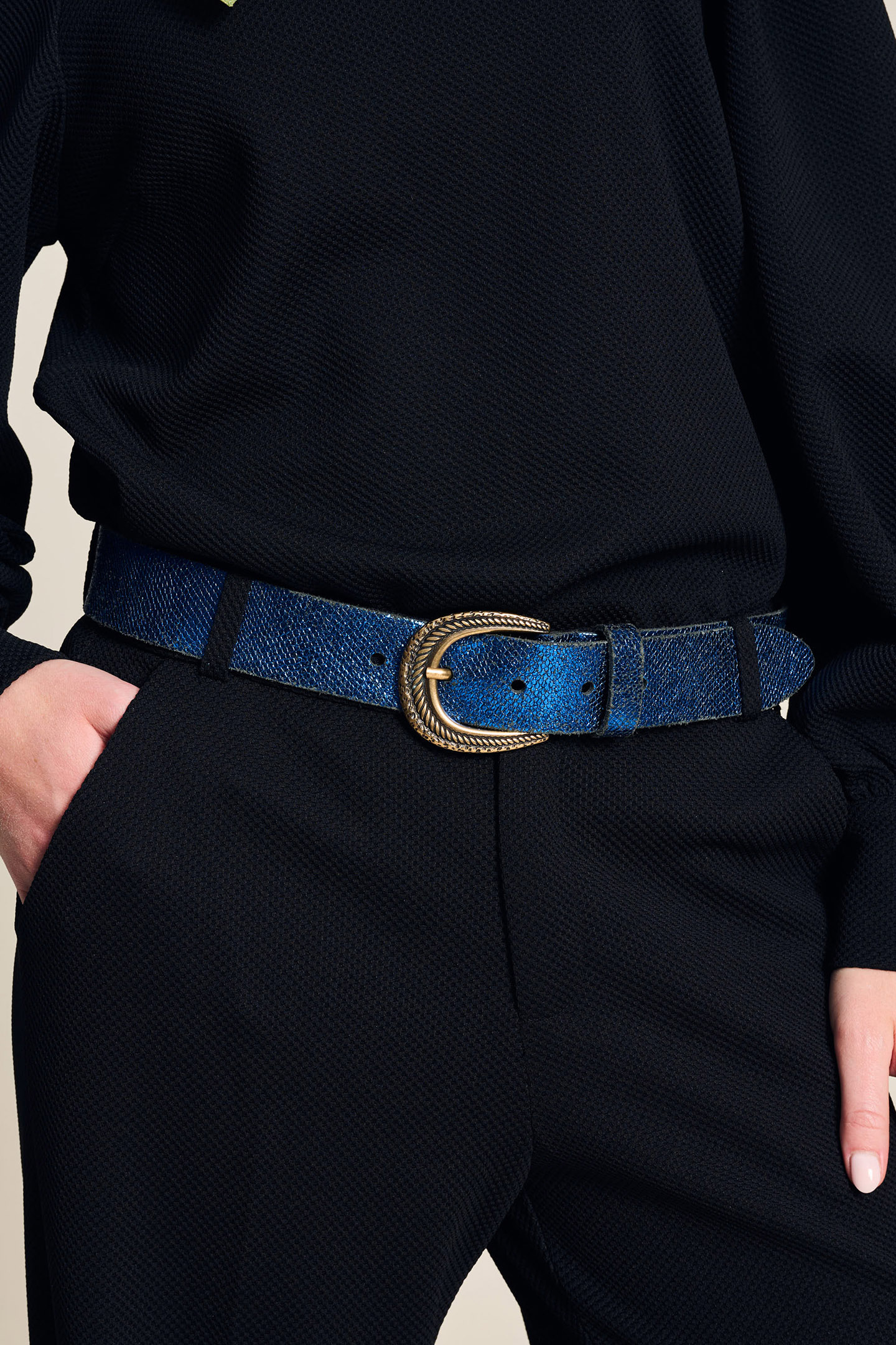 BELT - SNAKE BRIGHT BLUE 2