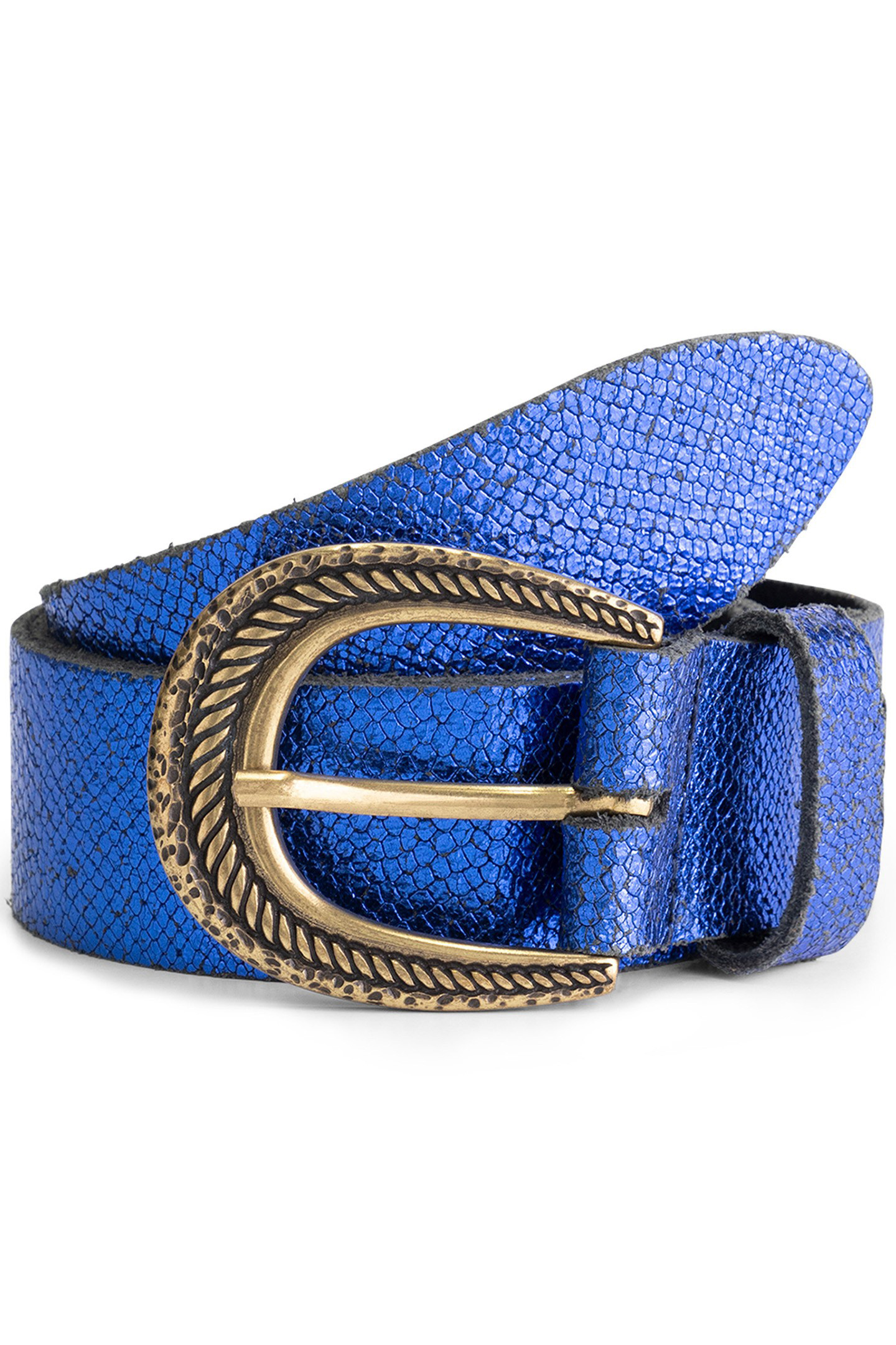 BELT - SNAKE BRIGHT BLUE 1