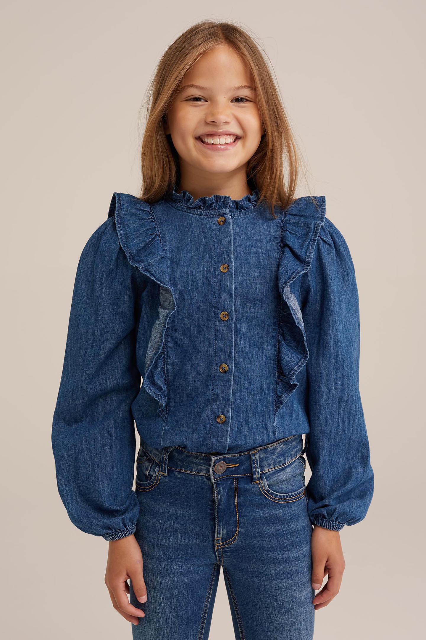 We Fashion Blouse Dark Blue Maat: 170/176 | Truien Outlet | kids | Blauw