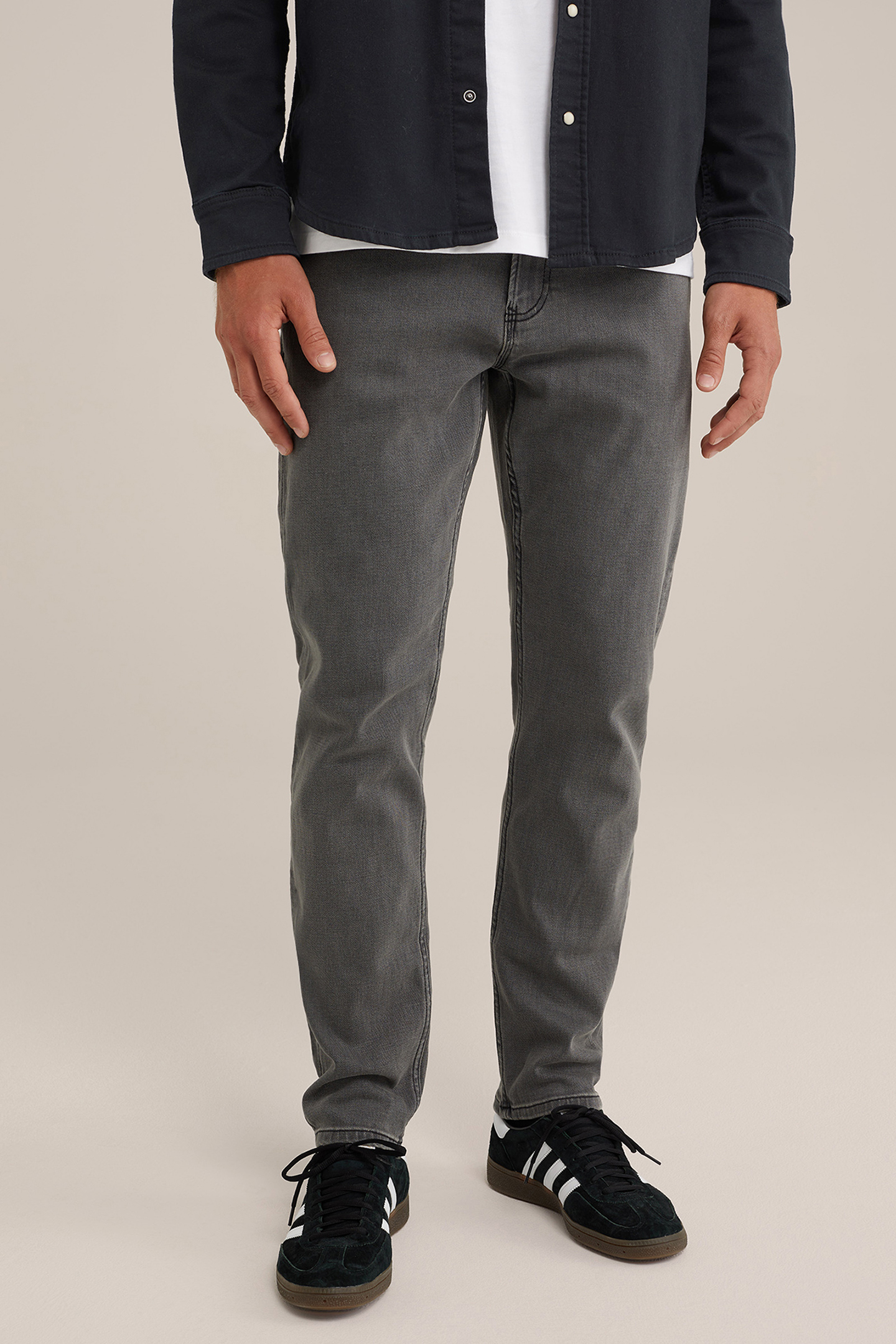 5-POCKET MID WAIST LIGHT GREY 1