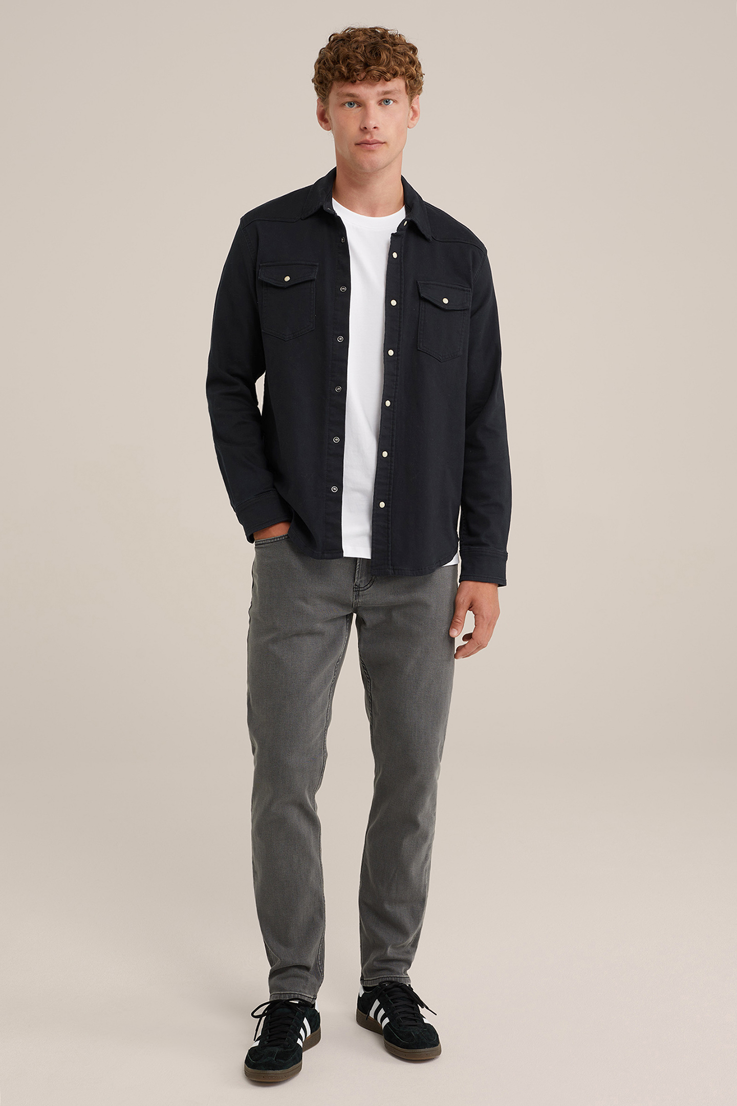 5-POCKET MID WAIST LIGHT GREY 3