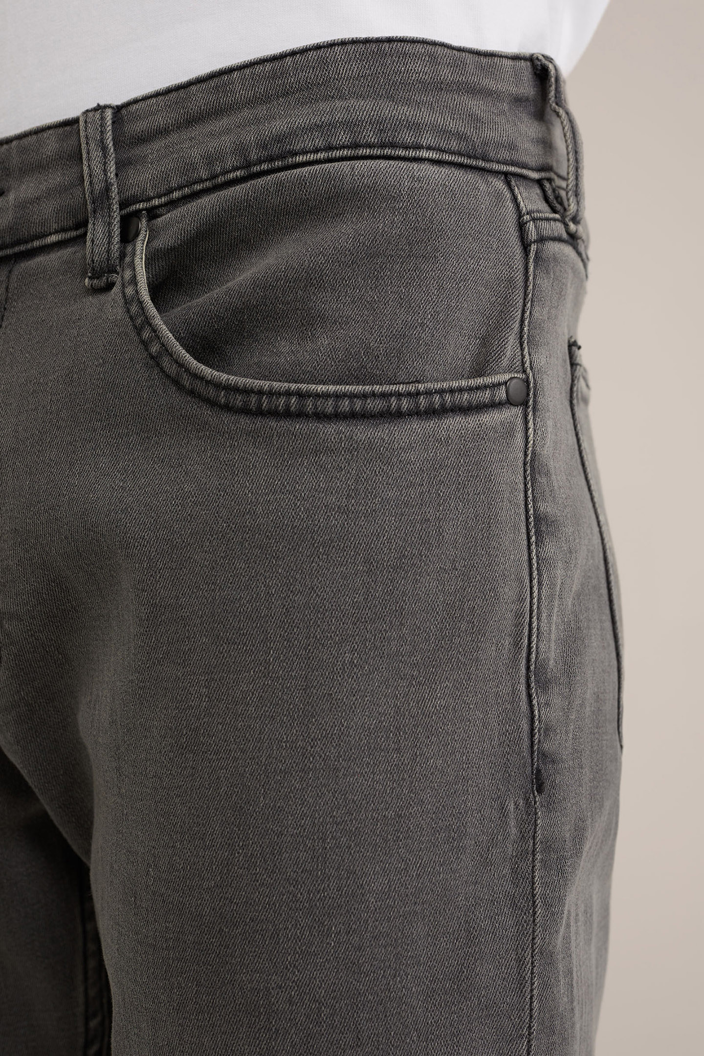 5-POCKET MID WAIST LIGHT GREY 5