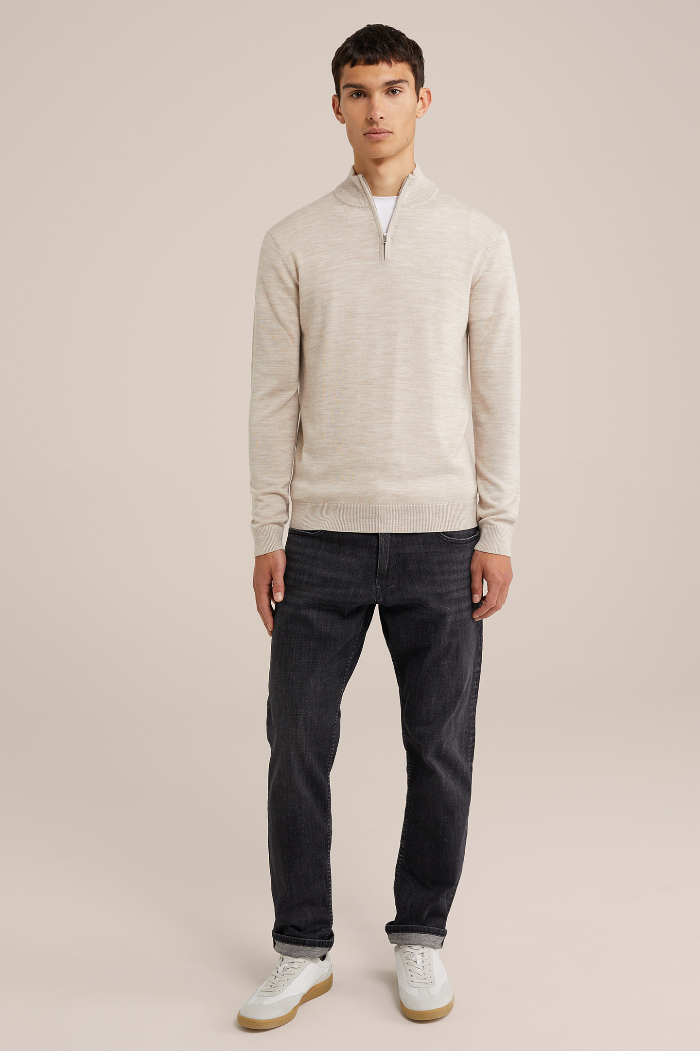 HALFWAY ZIPPER BEIGE 3