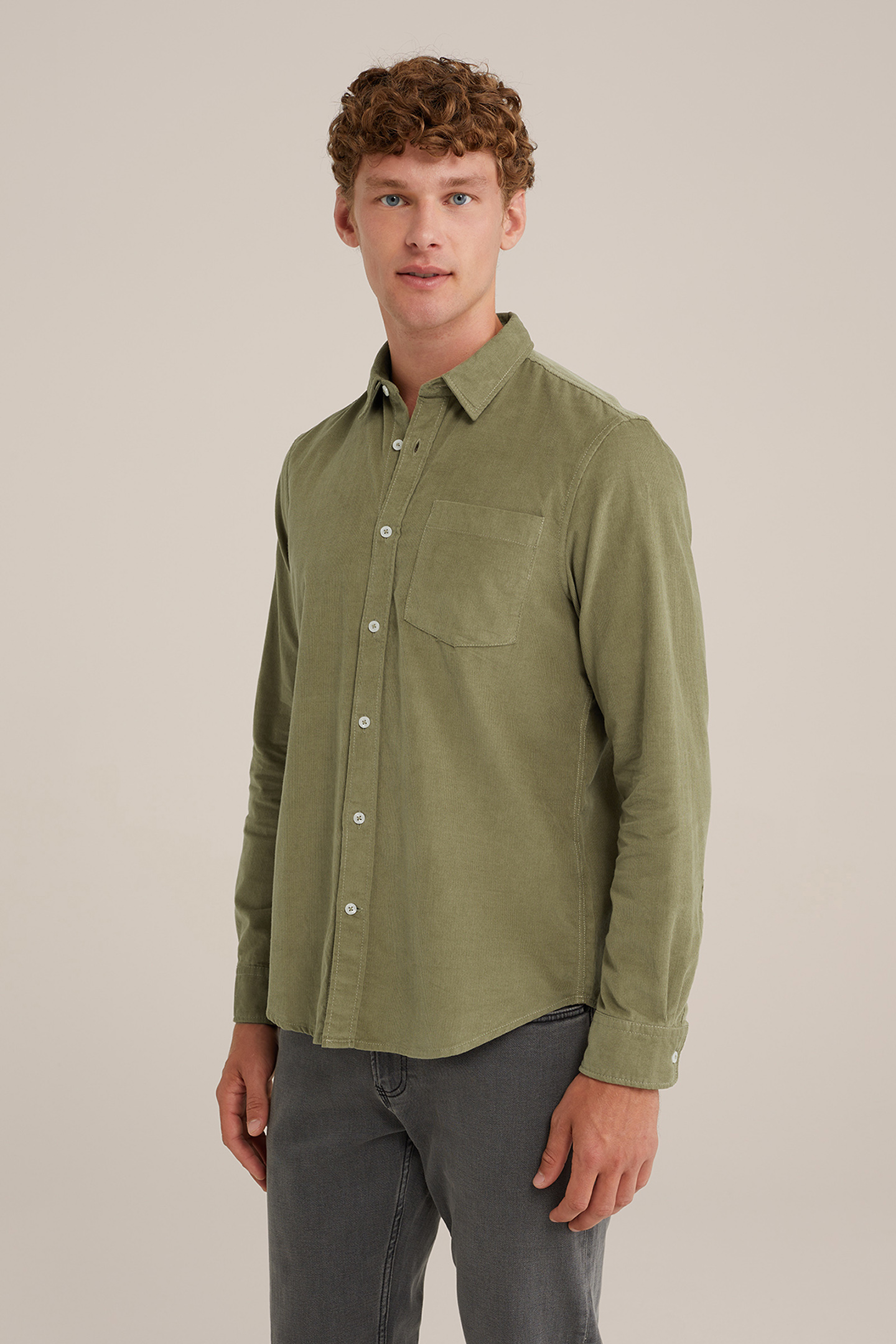 OVERHEMD OLIVE GREEN 1