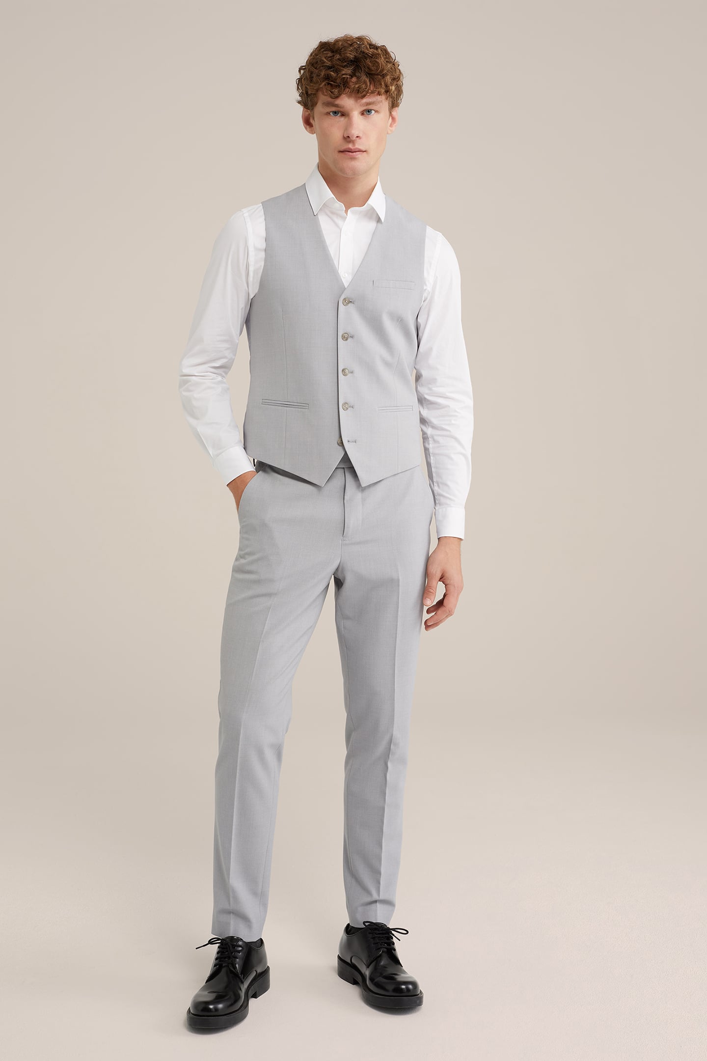 WAISTCOAT BLENDED LIGHT GREY 3