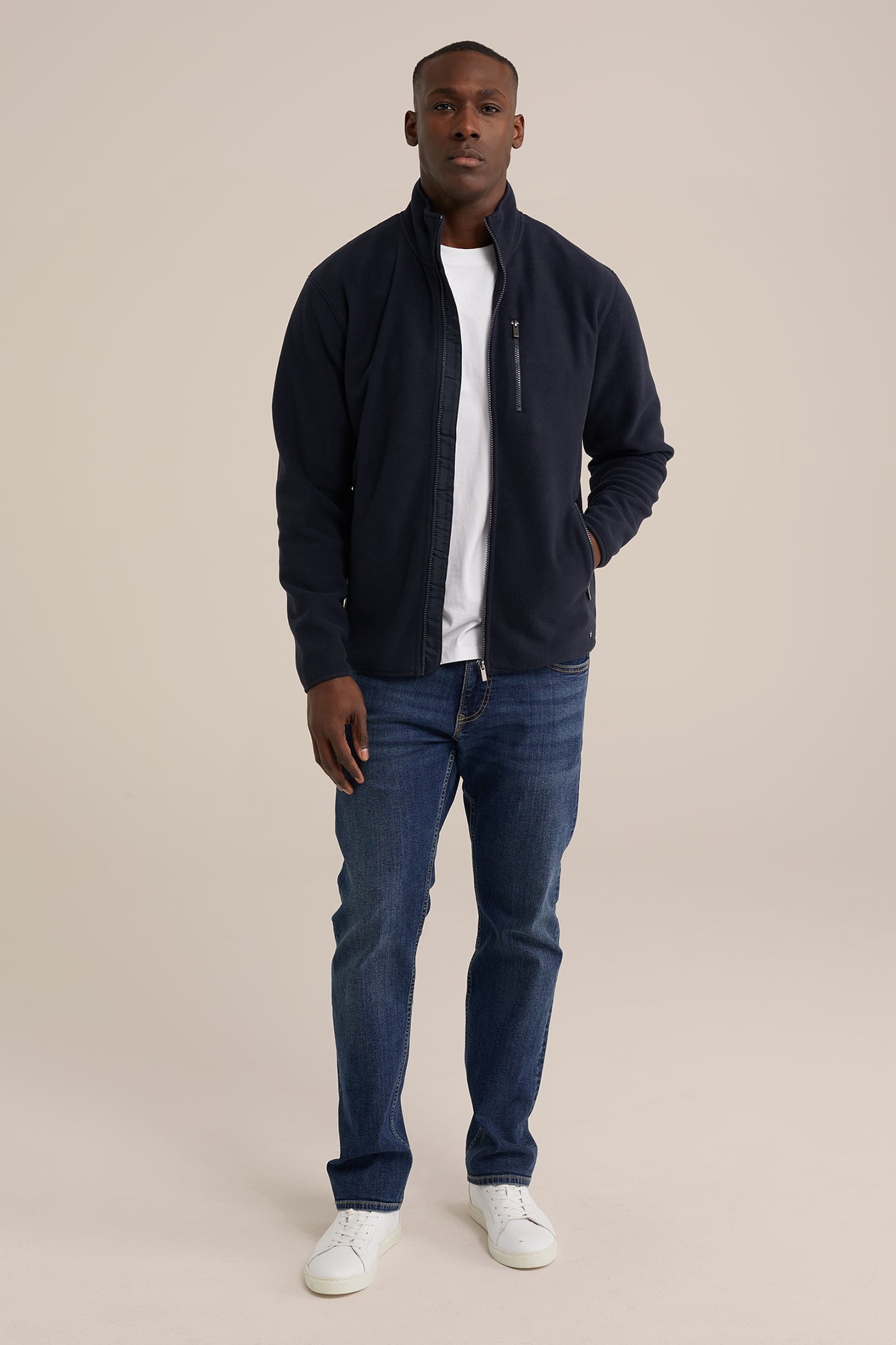 CARDIGAN WITH ZIPPER DARK BLUE 3