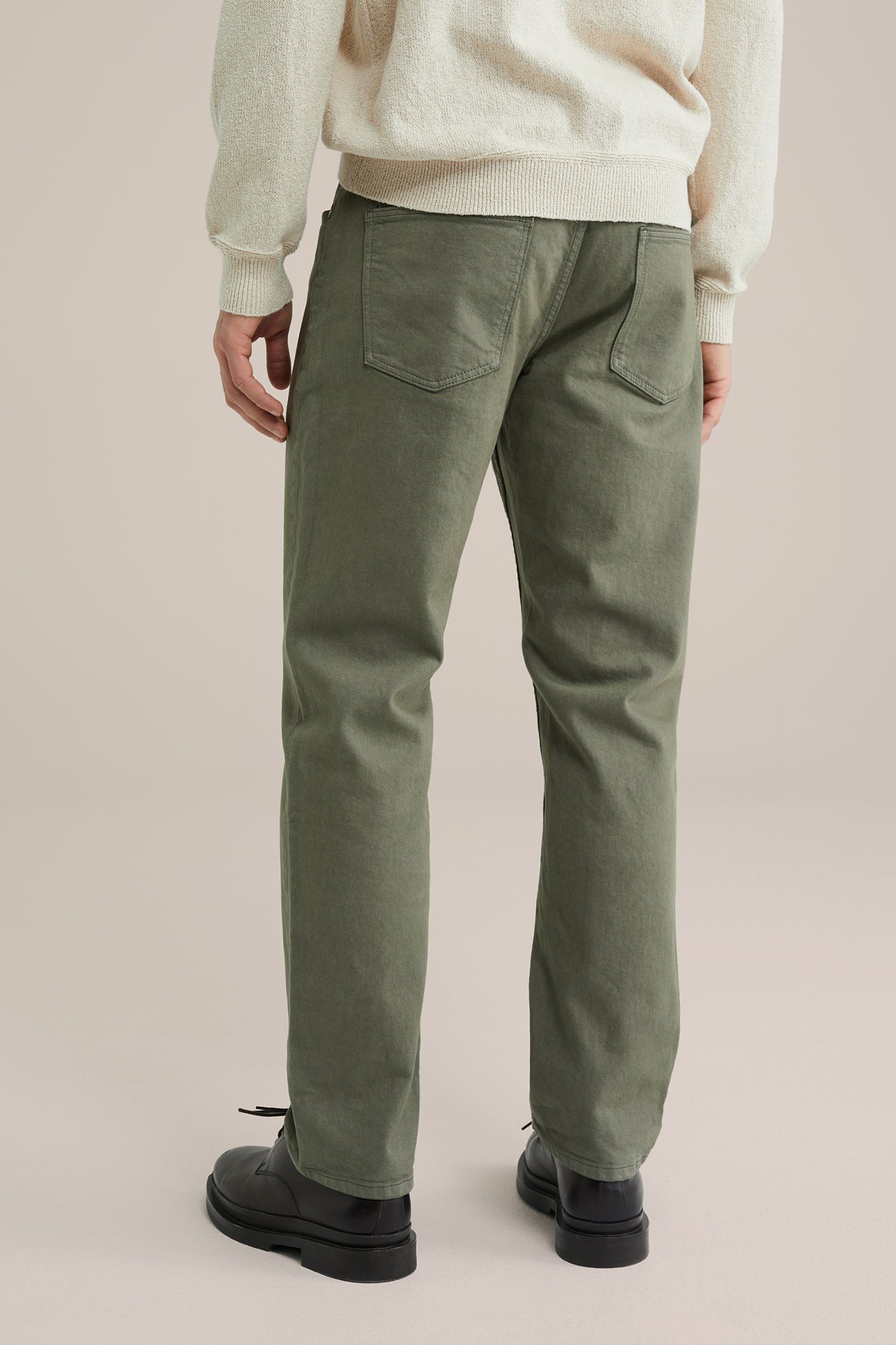 5-POCKET MID WAIST OLIVE GREEN 2