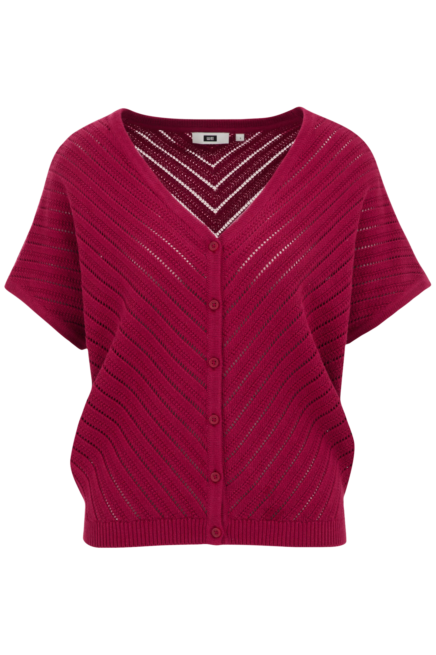 KNITTED CARDIGAN BURGUNDY RED 4
