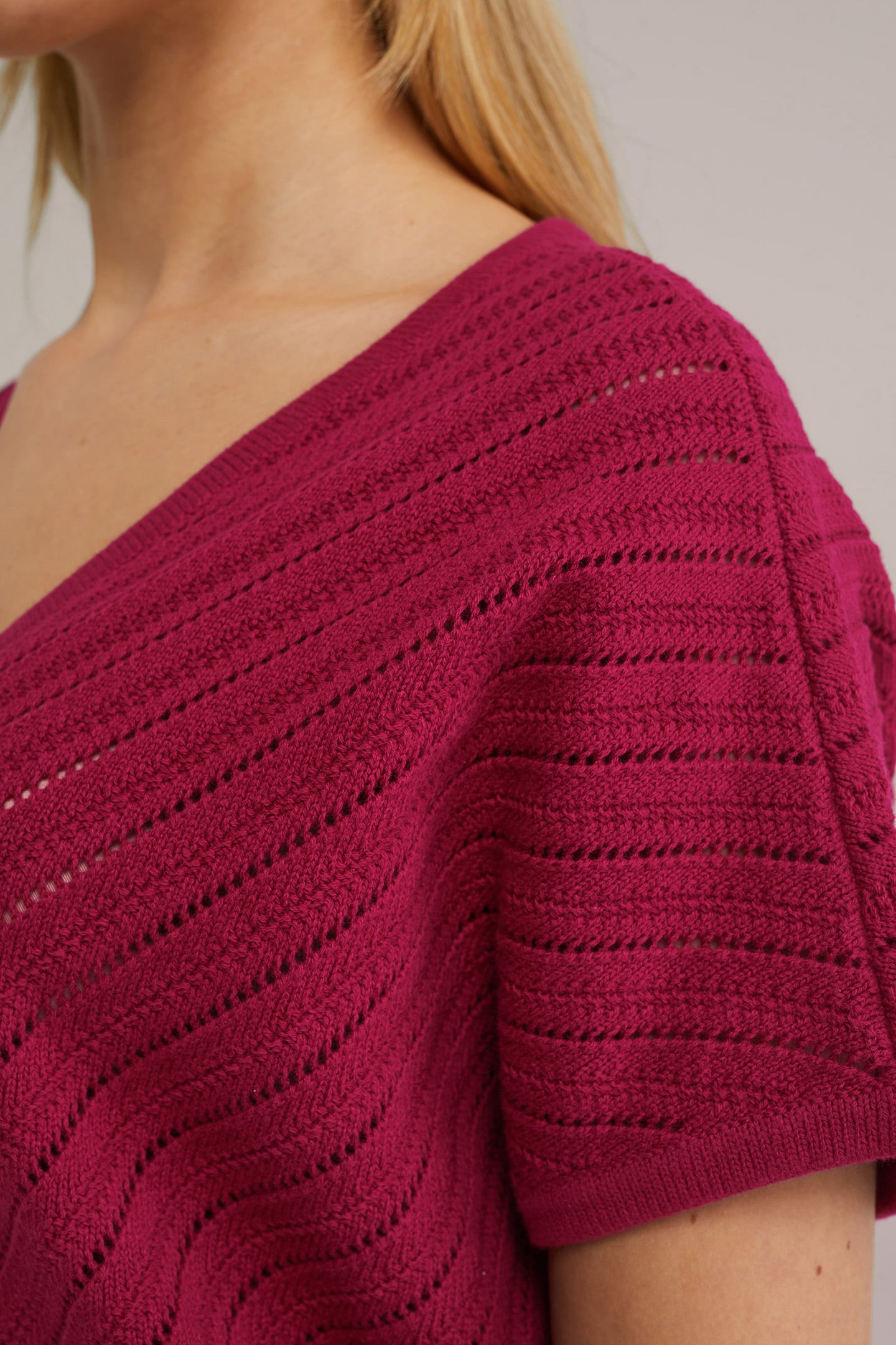 KNITTED CARDIGAN BURGUNDY RED 5