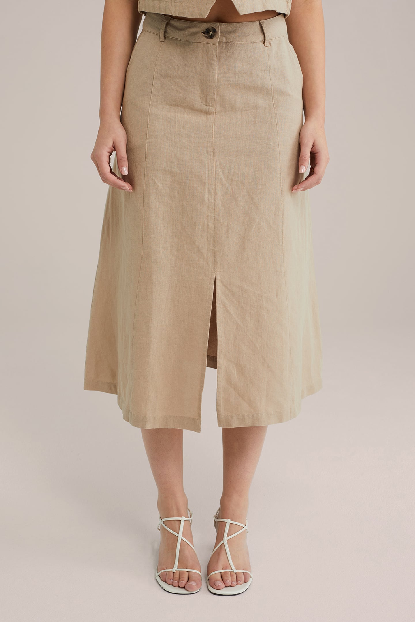 SKIRT MEDIUM LENGTH BEIGE 1