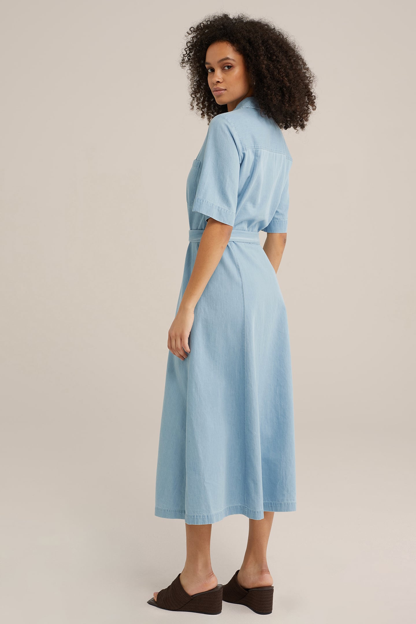 DRESS MID LENGTH LIGHT BLUE 2