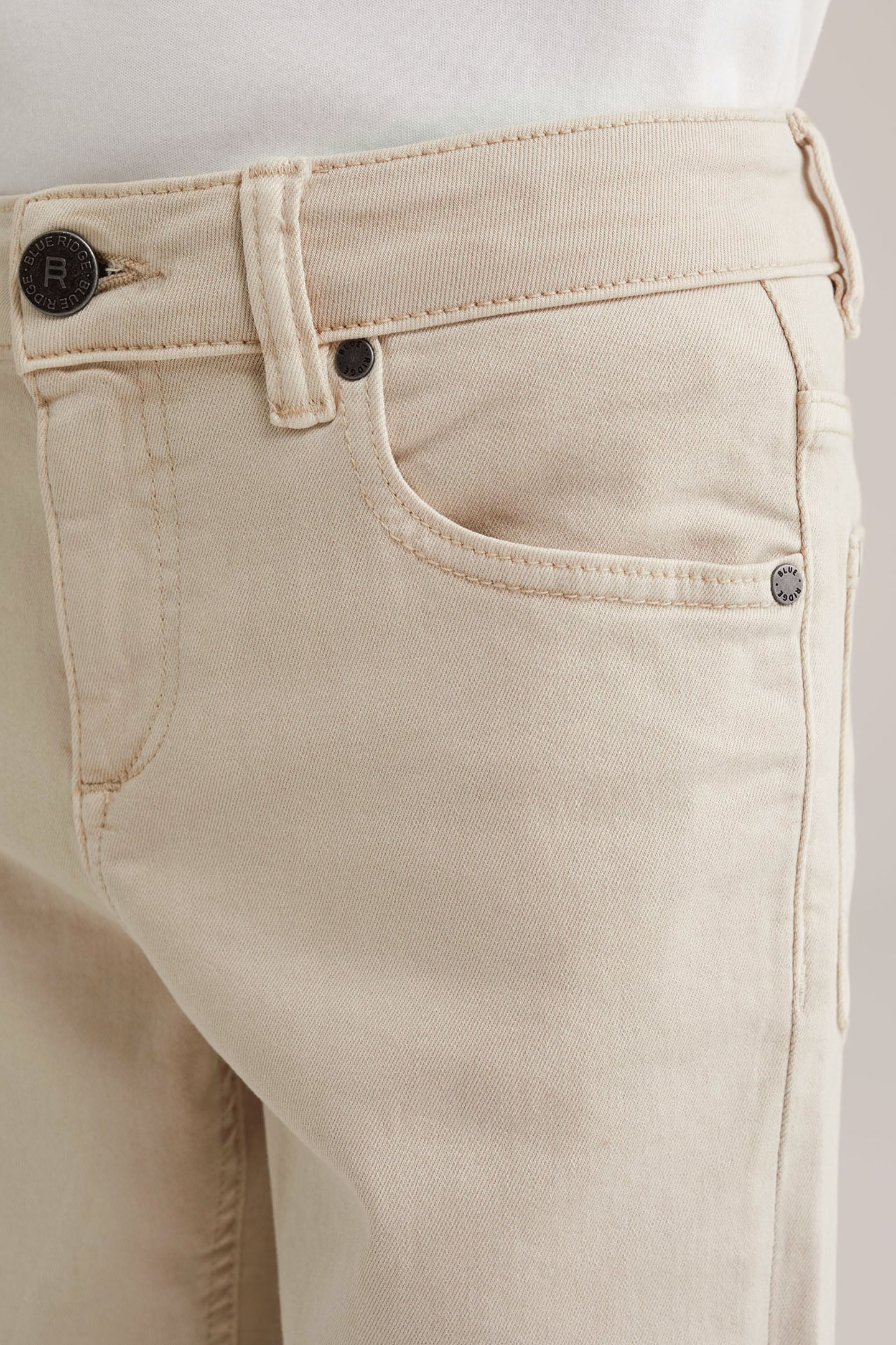 5-POCKET MID WAIST BEIGE 5