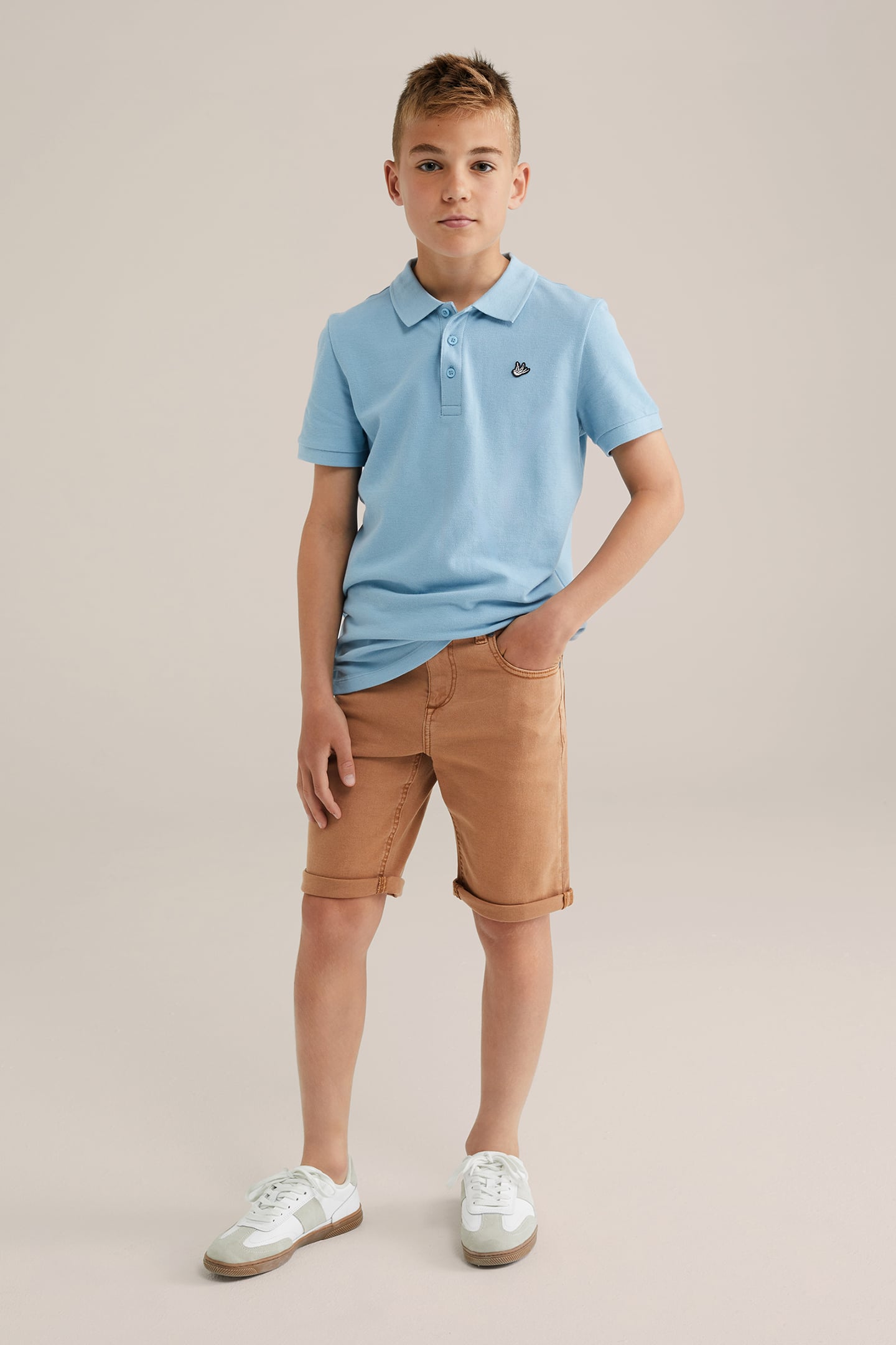 5-POCKET MID WAIST LIGHT BROWN 2