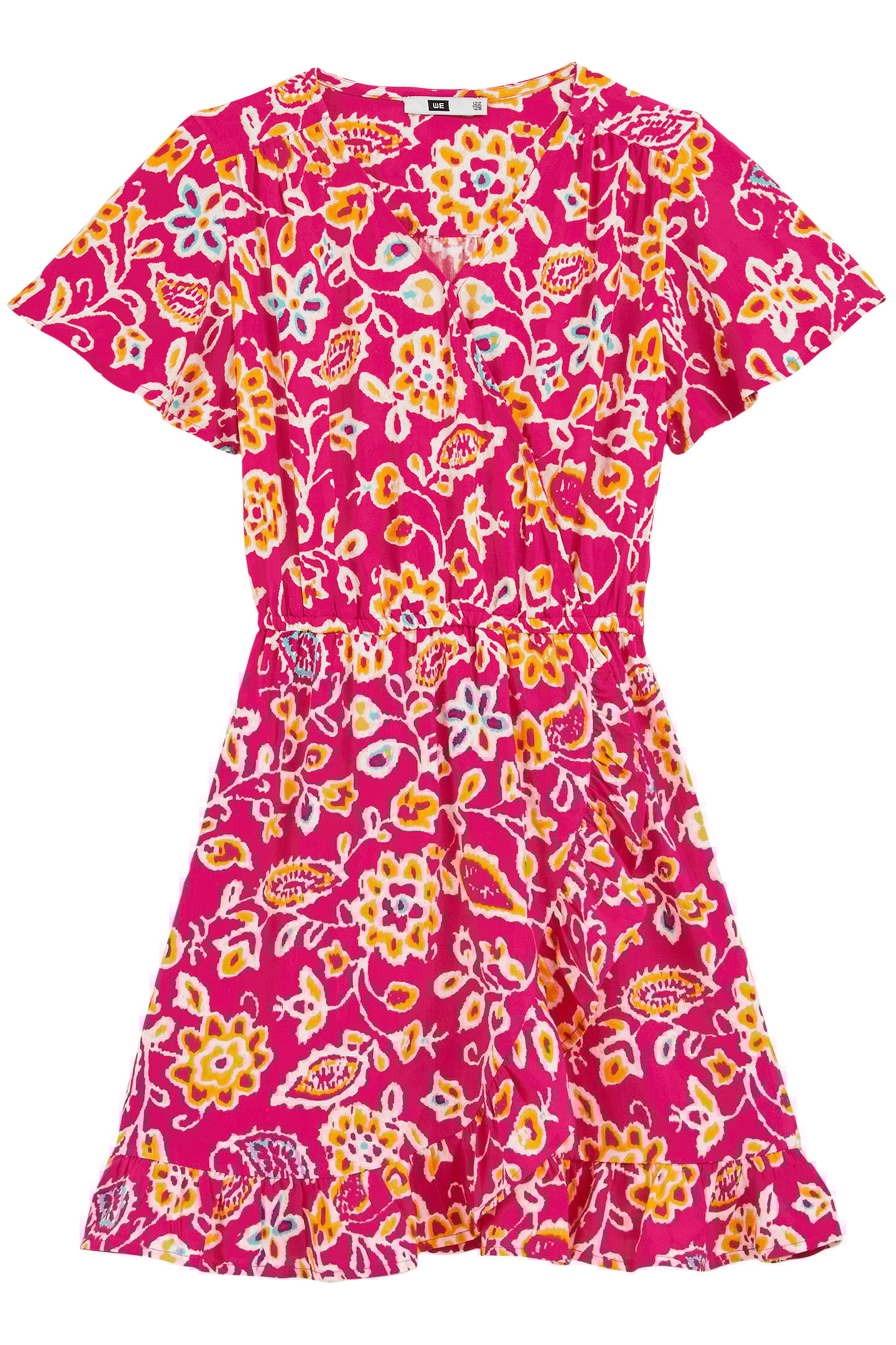 DRESS MID LENGTH BRIGHT PINK 3